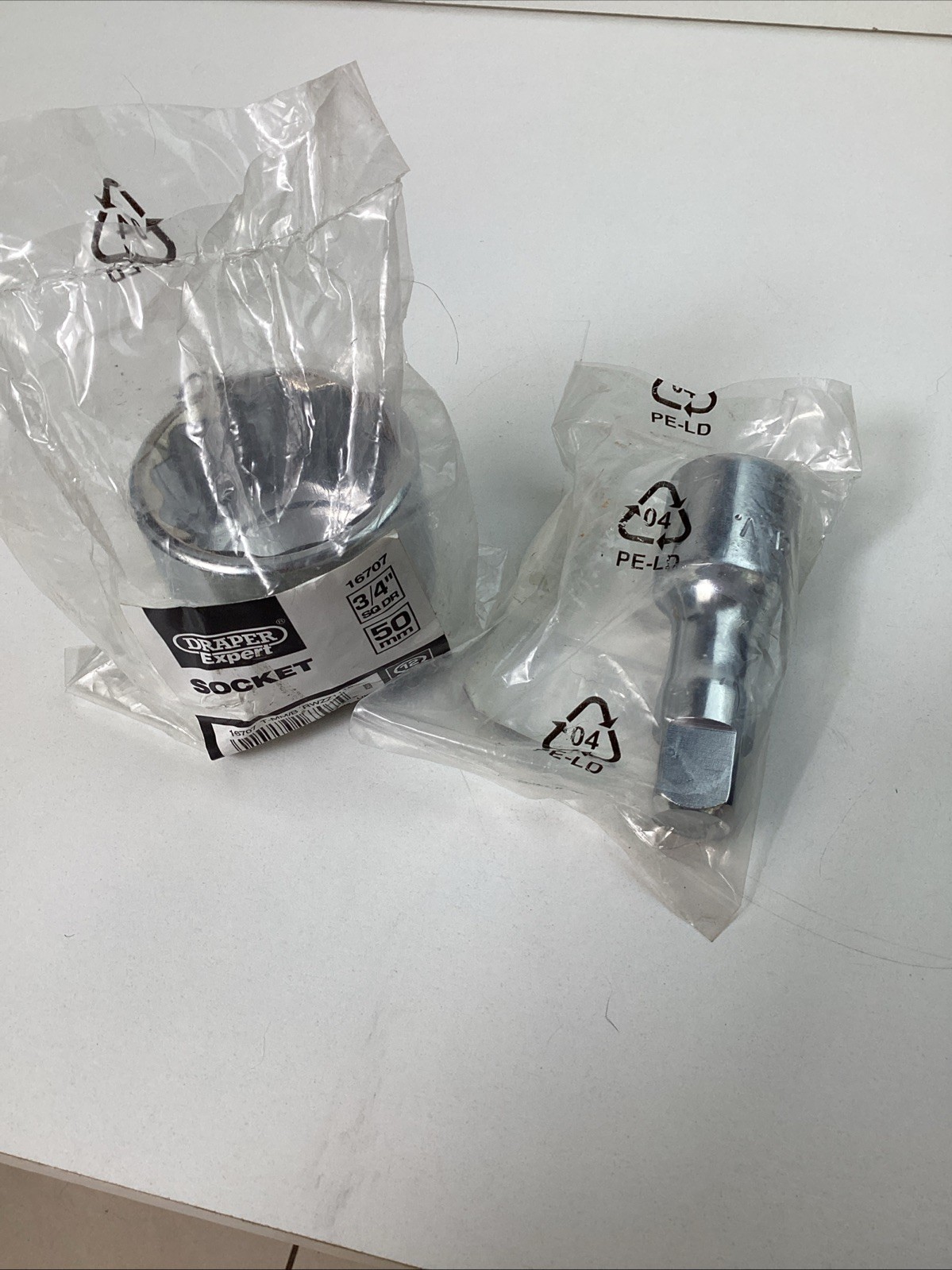 Draper Expert Chrome 3/4” Drive 12 Point 50mm Socket & 3/4” 100mm Extention Bar