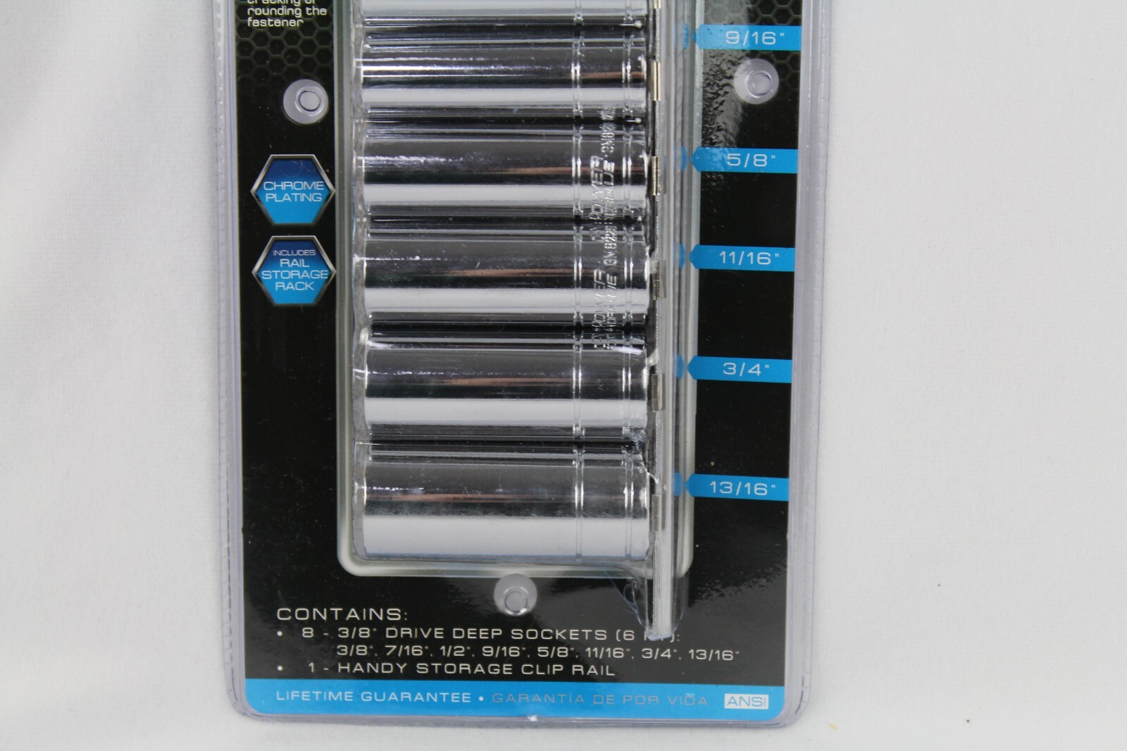 power torque 9 piece 3/8 drive deep socket set