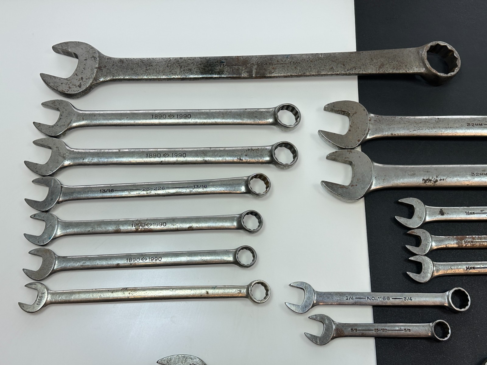 🇺🇸Armstrong Tools USA 16pc Mixed Wrench Lot Including 1-1/2 & 32mm Large Sizes