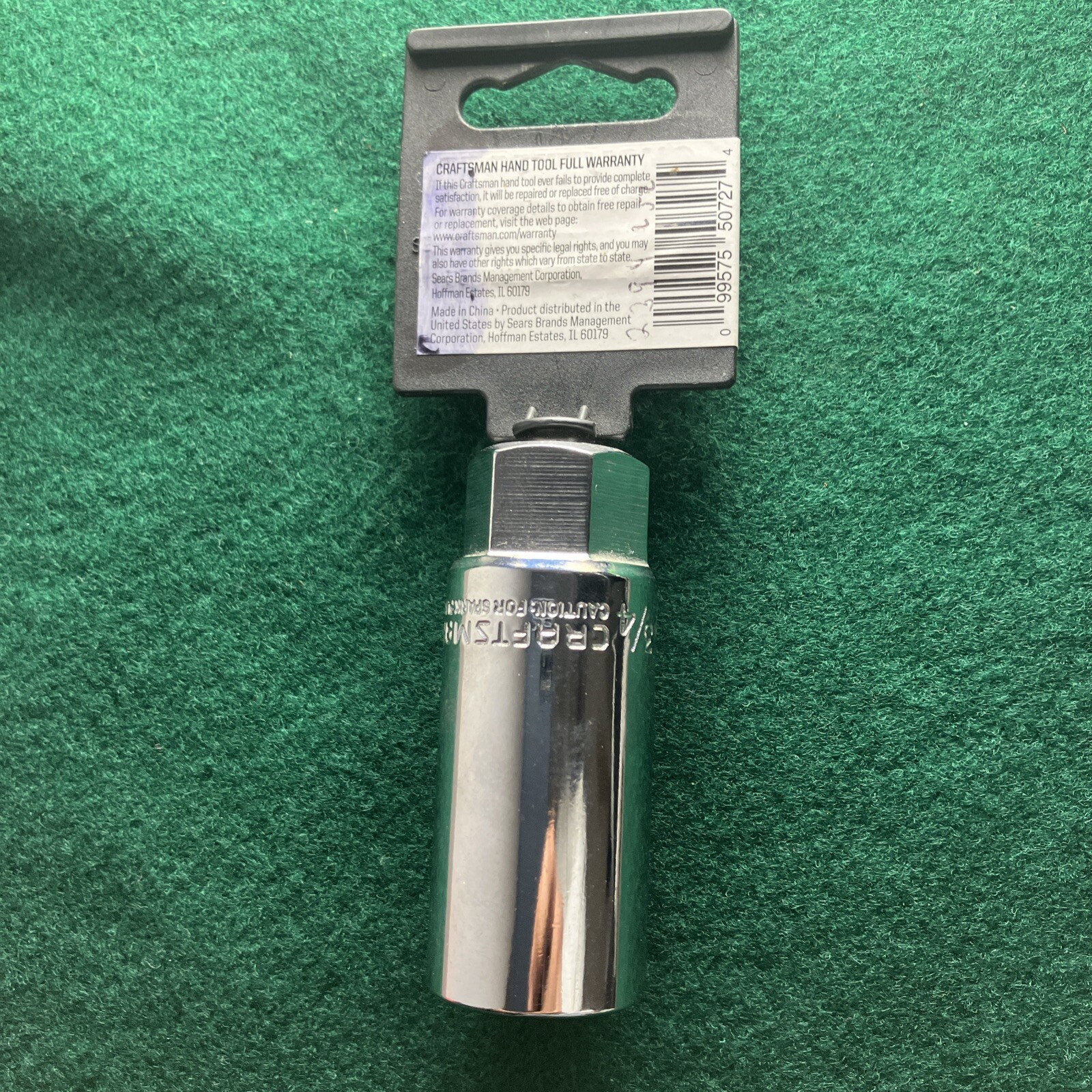 Craftsman 950727 3/8” Drive Spark Plug Socket 3/4” Lifetime Warranty