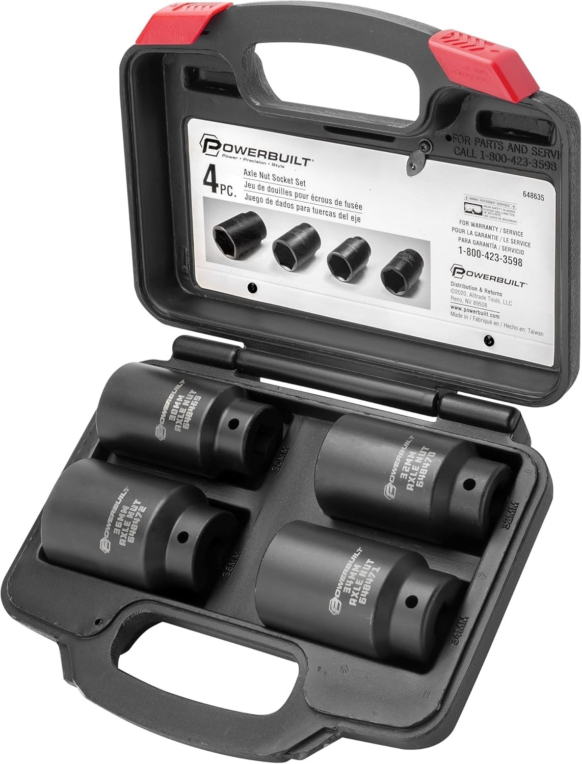 Comprehensive 4-Piece Axle Nut Socket Set for Front Wheel Drive – 30mm-36mm