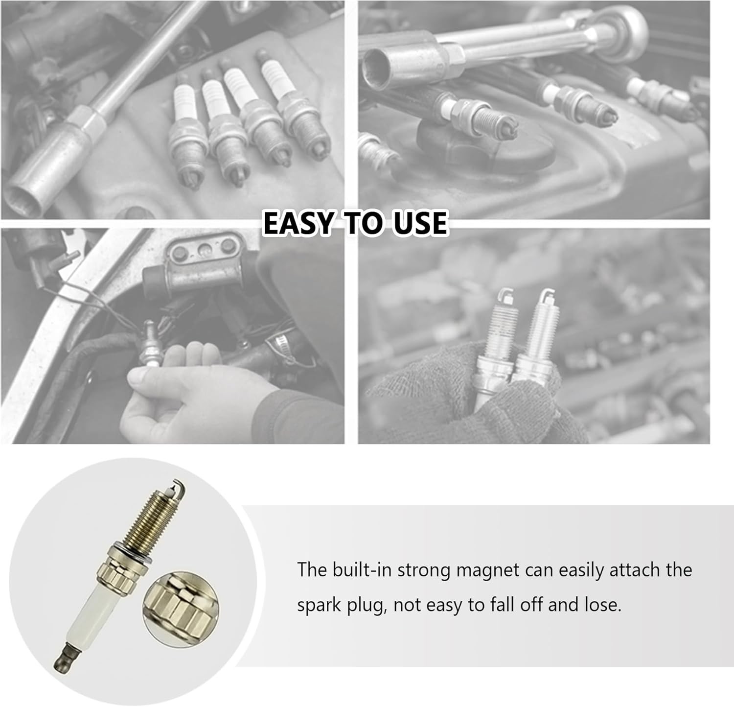 Professional 5/8″ Spark Plug Socket Tool – Magnetic, Effective for Most Vehicles