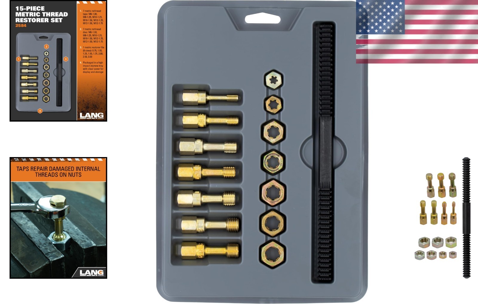 15-Piece Metric Thread Restorer Set – Rejuvenate Damaged Threads Effortlessly