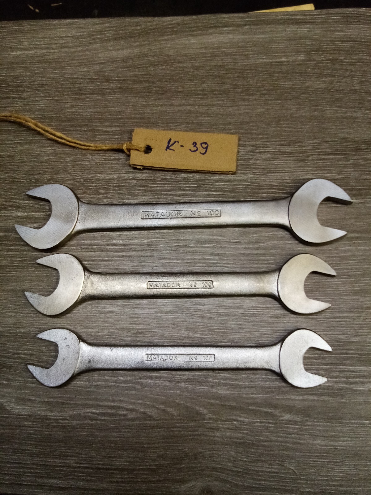 Vintage Spanners Set Matador 100 Germany 3/4-11/16AF, 7/8-13/16AF, 1»-15/16AF