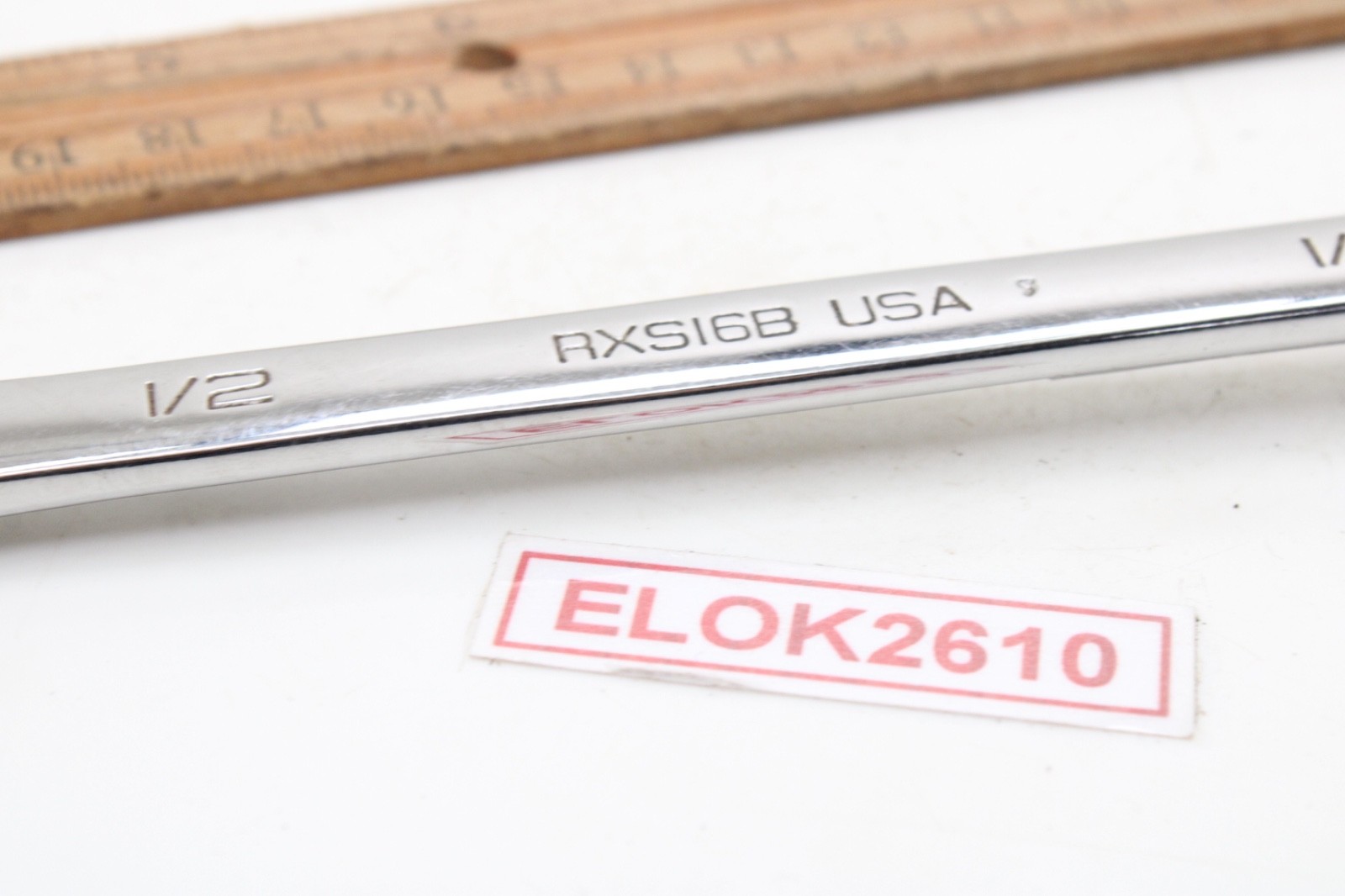 Snap On RXS16B 1/2″ Open End/Flare Nut Offset SAE Chrome Wrench USA