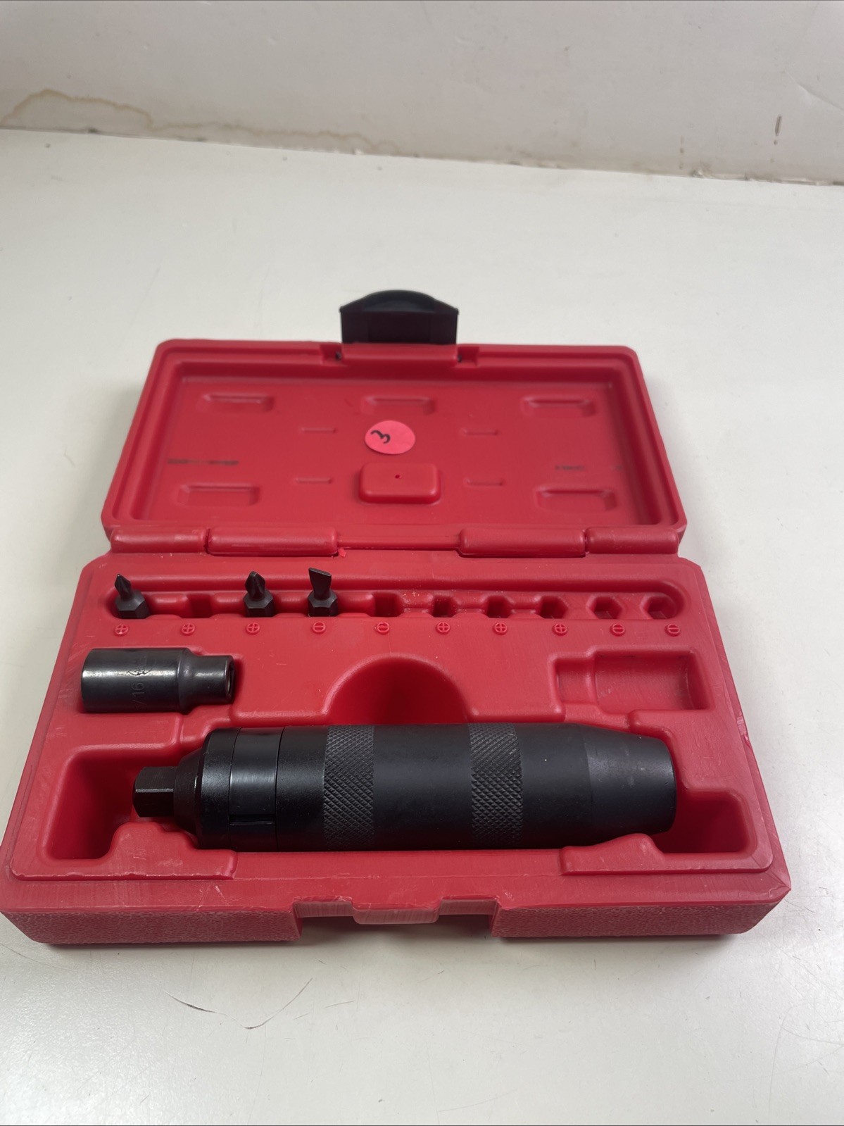 Mac Tools SID13BA 3/8″ Drive Impact Driver Kit * Missing Some Bits & 1/4” Socket
