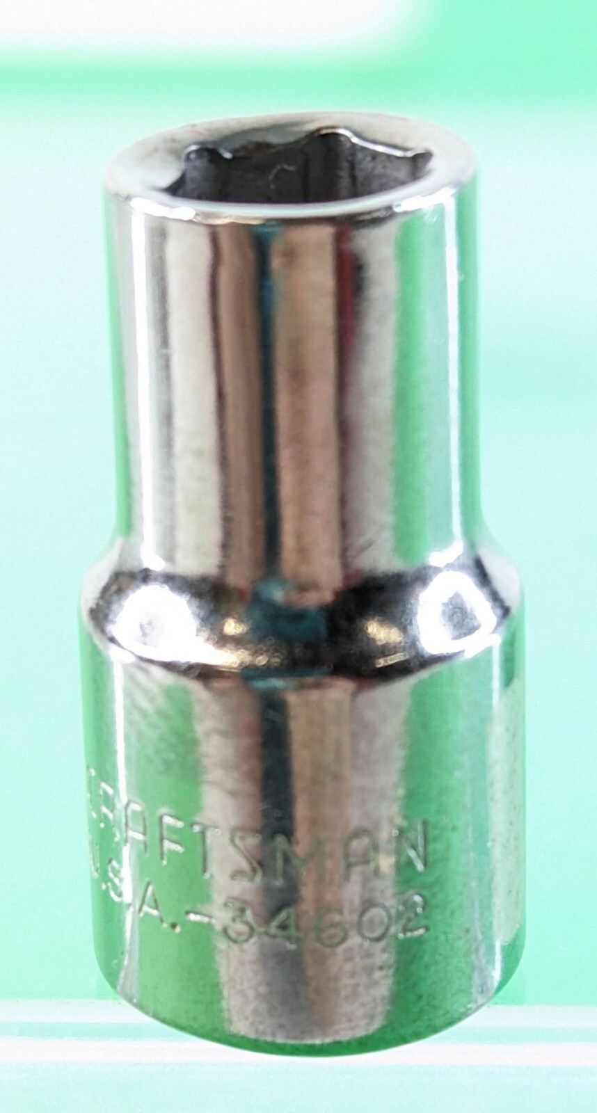 Craftsman USA 1/4in Drive 6mm Socket 6 Point Shallow Chrome Vintage 34602
