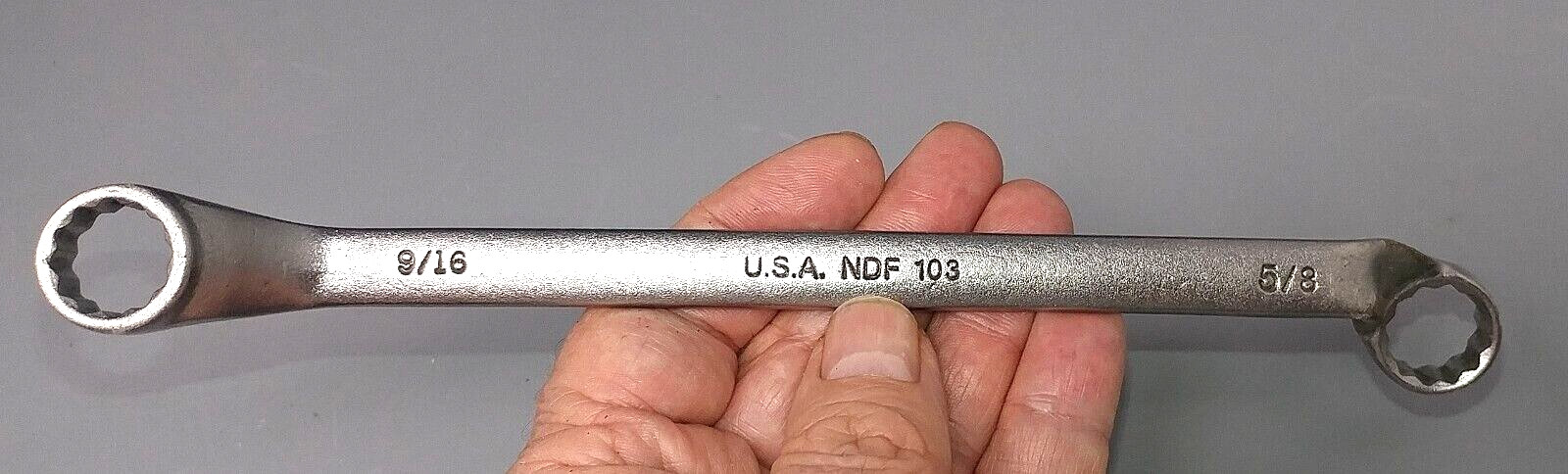 Napa Tools NDF 103 9/16 x 5/8in Offset Box-End Wrench 12 Point Made in USA