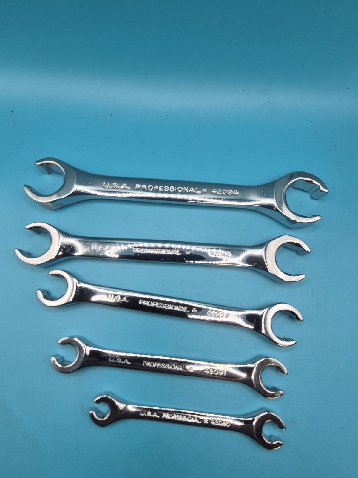 CRAFTSMAN PROFESSIONAL 5 PC sae FLARE NUT LINE WRENCH SET USA MADE