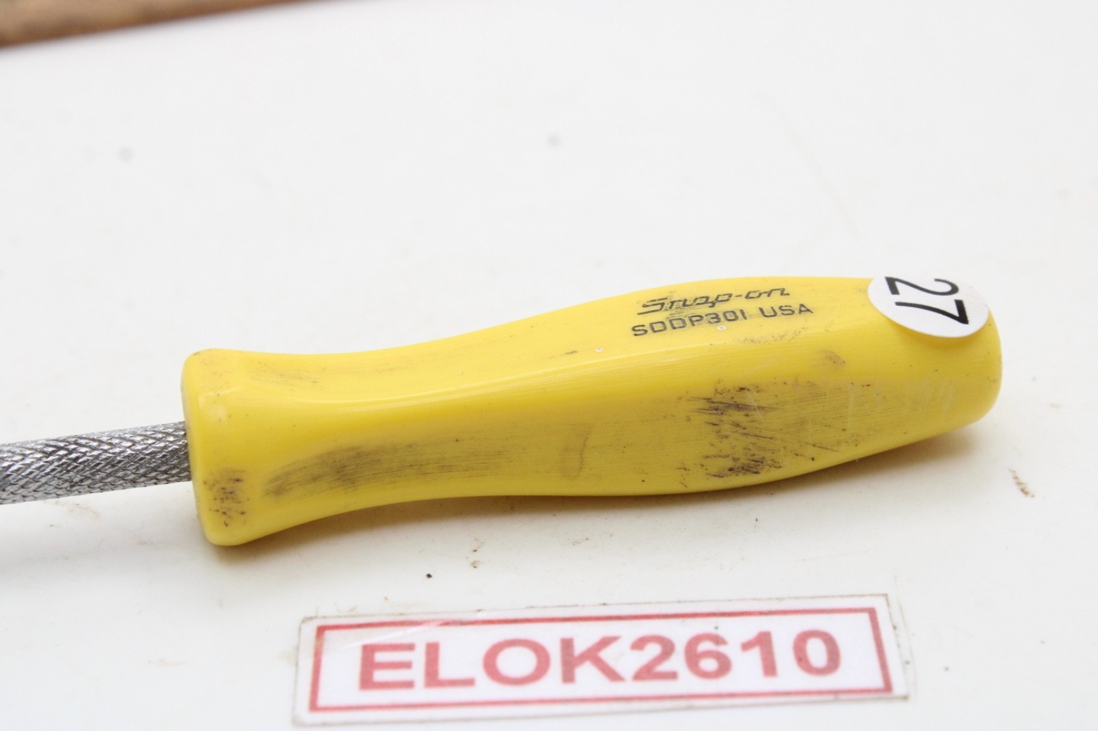 Snap-on SDDP301 #1 No. 1 Philips Head Mini Screwdriver Yellow Hard Handle USA