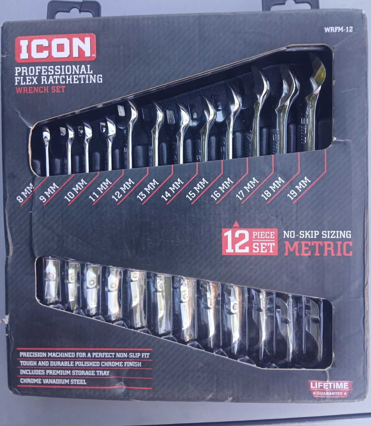 icon professional flex ratcheting wrench set hand tools metric