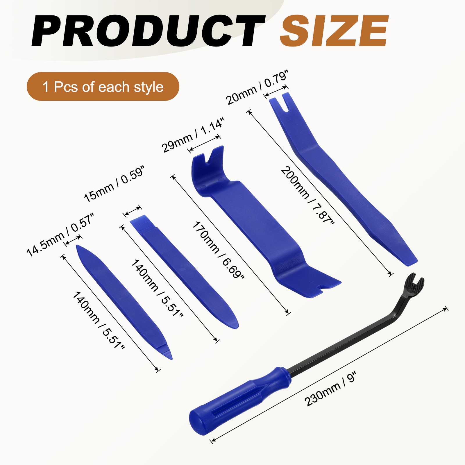 5pcs Car Trim Removal Tool Kit Auto Clip Fastener Remover Pry Tools Set Blue