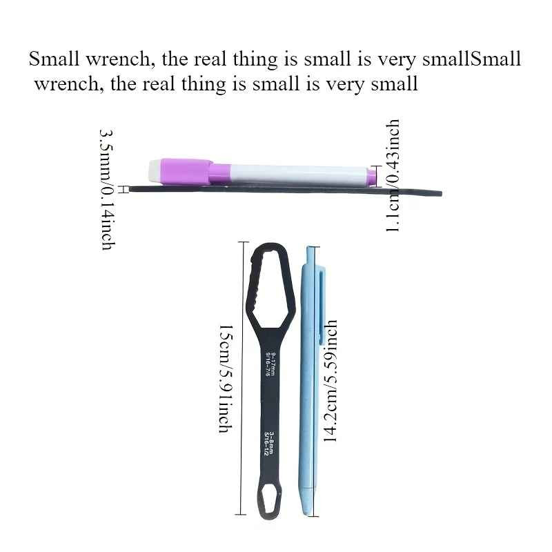 1pc Universal Double Ended Wrench, Self-Tightening 3-17mm Screw Nuts Repair Wren