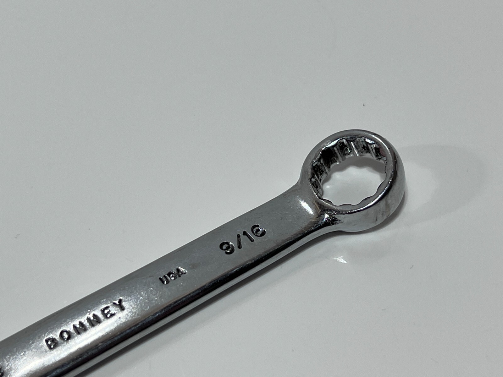 Bonney Tools USA 1163 Full Polish Chrome 9/16″ SAE Combination Wrench – 12 Point