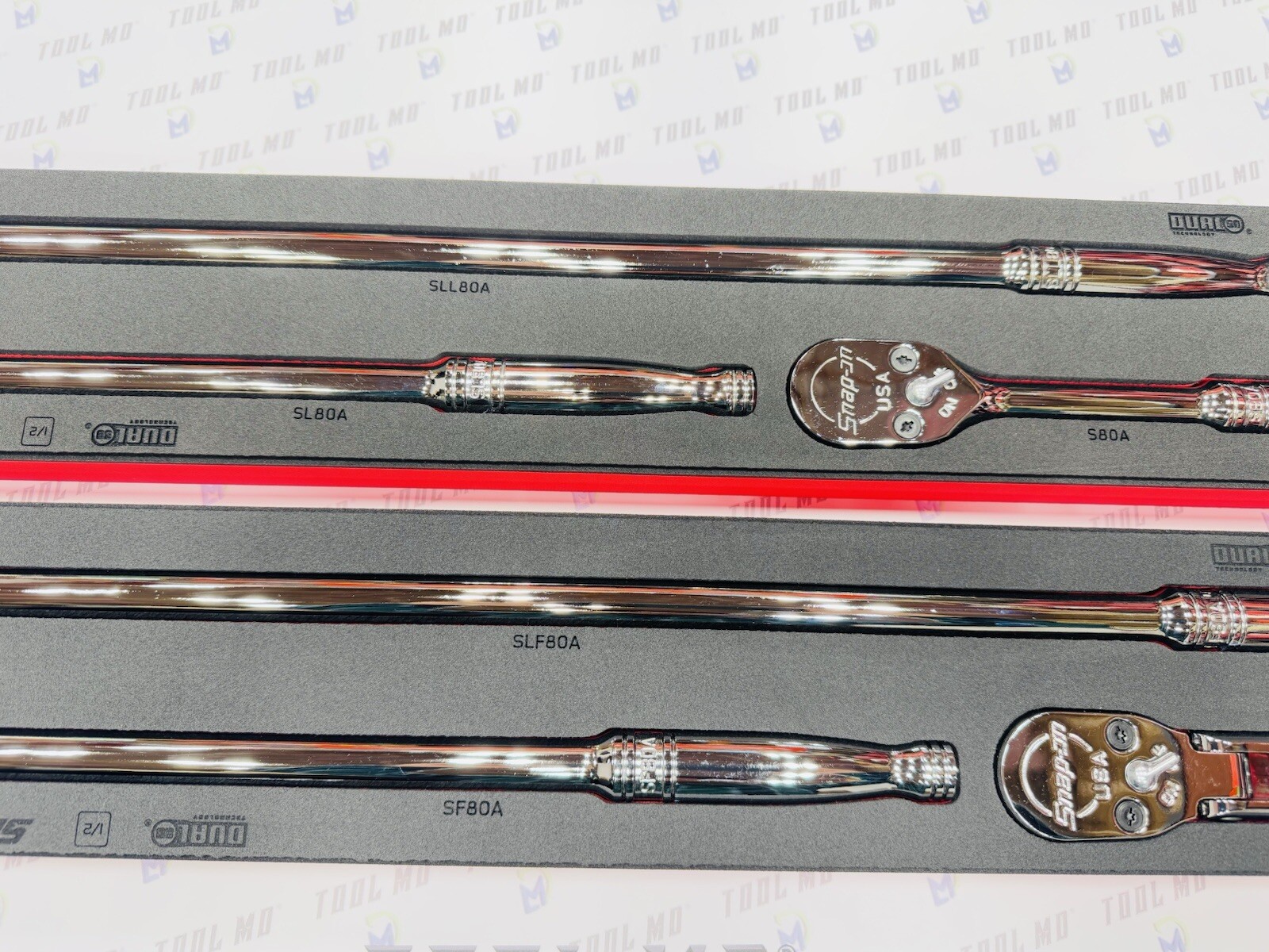 Snap-on Tools USA NEW 6-Piece 1/2″ Drive Flex & Fixed-Head Ratchet Foam Set