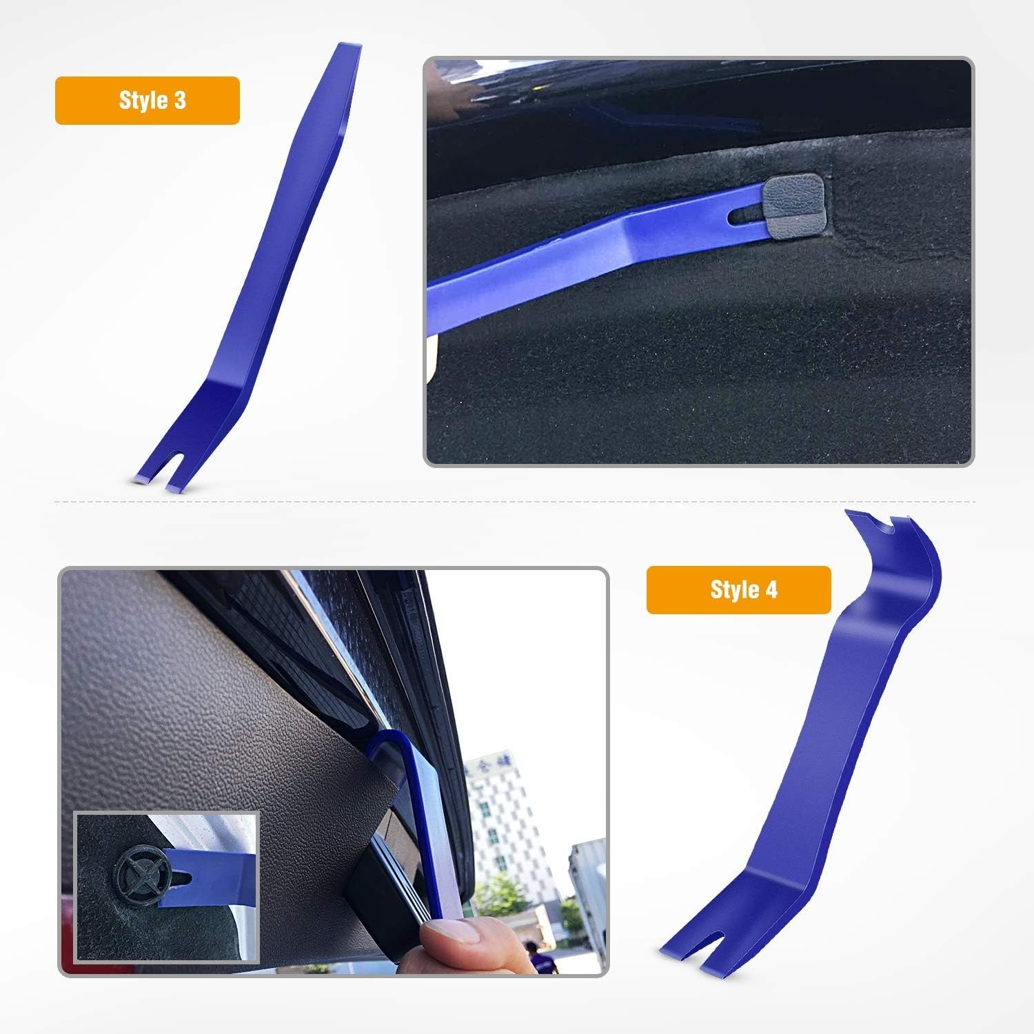 Ergonomic 5PCS Trim Removal Tool Kit for Car Interior & Audio Installation