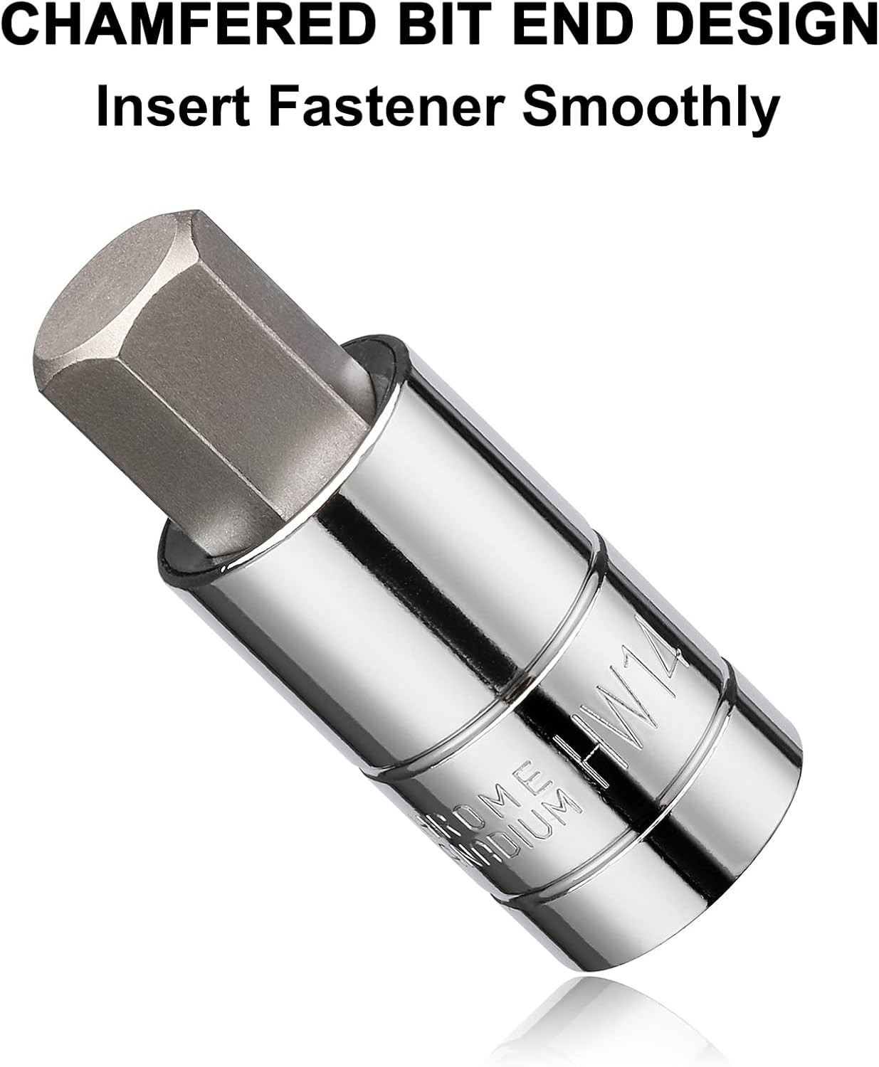 Professional 13-Piece Metric Hex Bit Socket Kit, 2mm to 14mm, with Carry Case