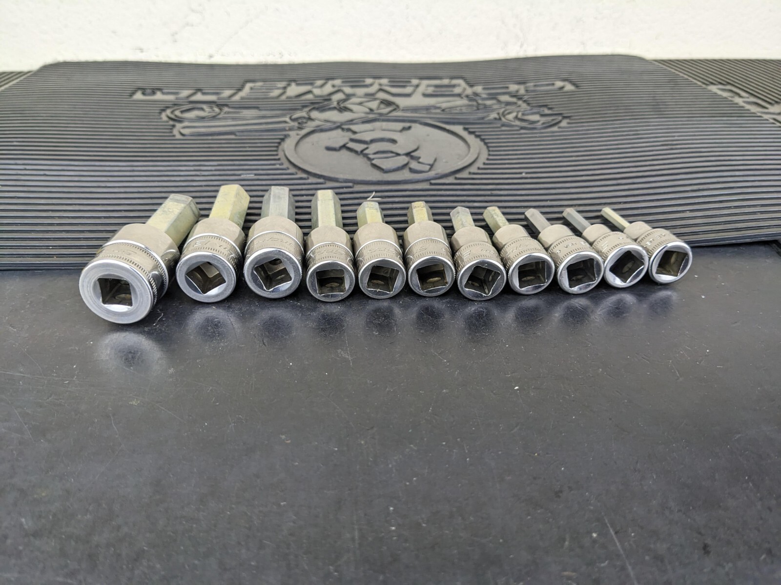 #be222 Snap-On 11pc Metric Hex Allen Socket Set 3/8″ Drive 4mm to 14mm 211EFAMY