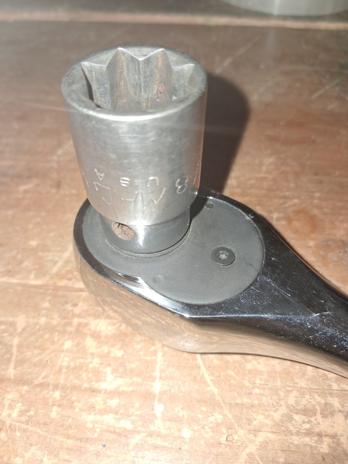 Mac Tools 5/8 Inch Socket Double Square 8 Point 1/2 Drive Shallow V208 Vintage