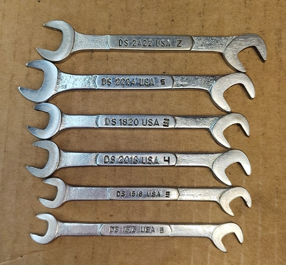 7pc Snap-On Tools Angled Wrench, Ignition, Distributor SET 13/64-3/8