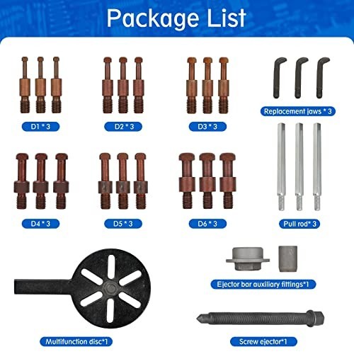 21 in 1 Bearing Puller Set – Multifunctional Three-Jaw & Curved Hook Tool, Heavy