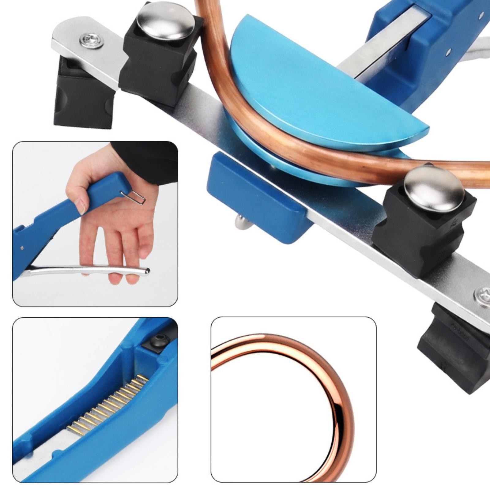 Ratcheting Pipe Tube Bender Set Manual Portable Sturdy Heavy Duty Premium