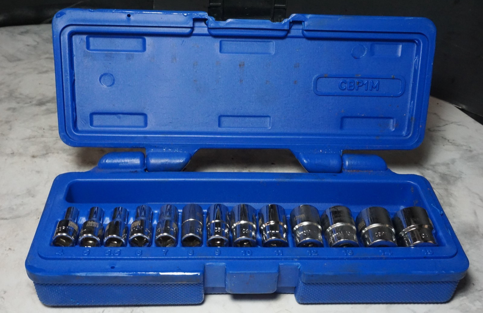 (RI4) Cornwell CBP1M 13pc Metric Socket Set 1/4 Inch Drive 6 Point Chrome Finish