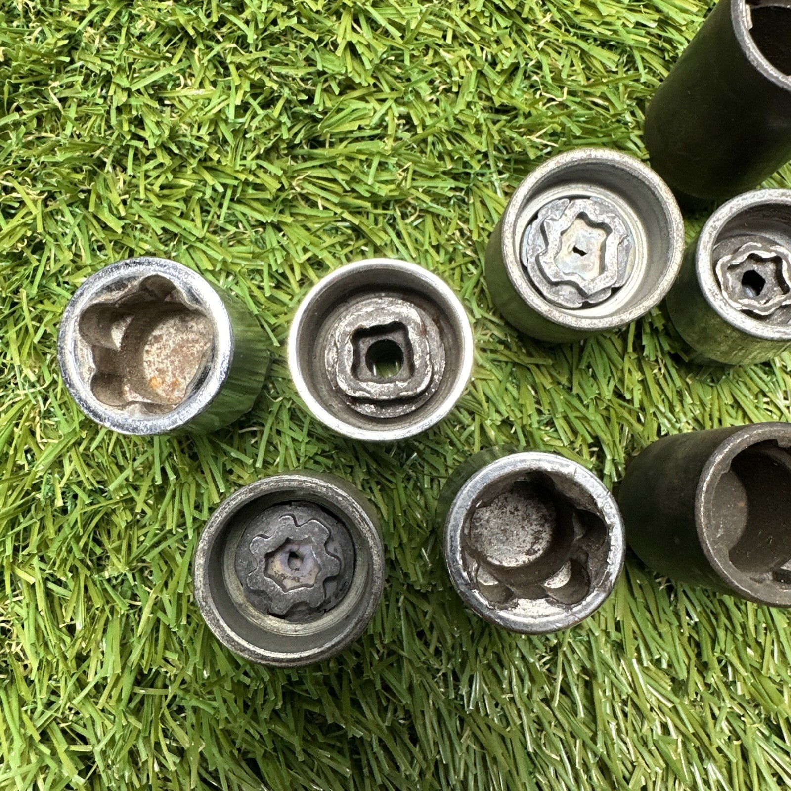 Lot of 22 Locking Lug Nut Removal Tools Assorted Some Marked Unknown Mechanics