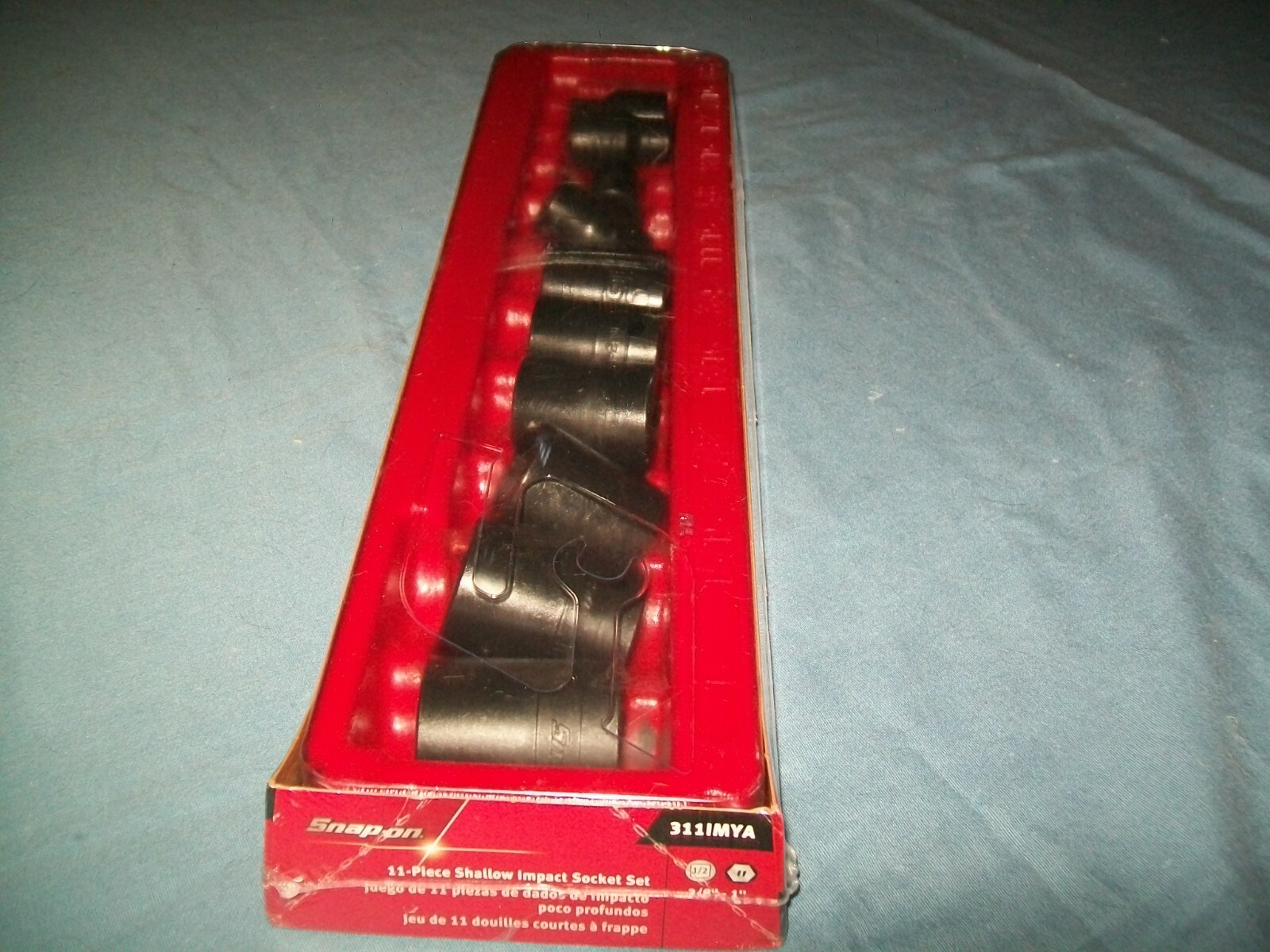 NEW Snap-on 1/2″ drive 3/8″ – 1″ 6-point Shallo Impact Socket Set 311IMYA SEALed