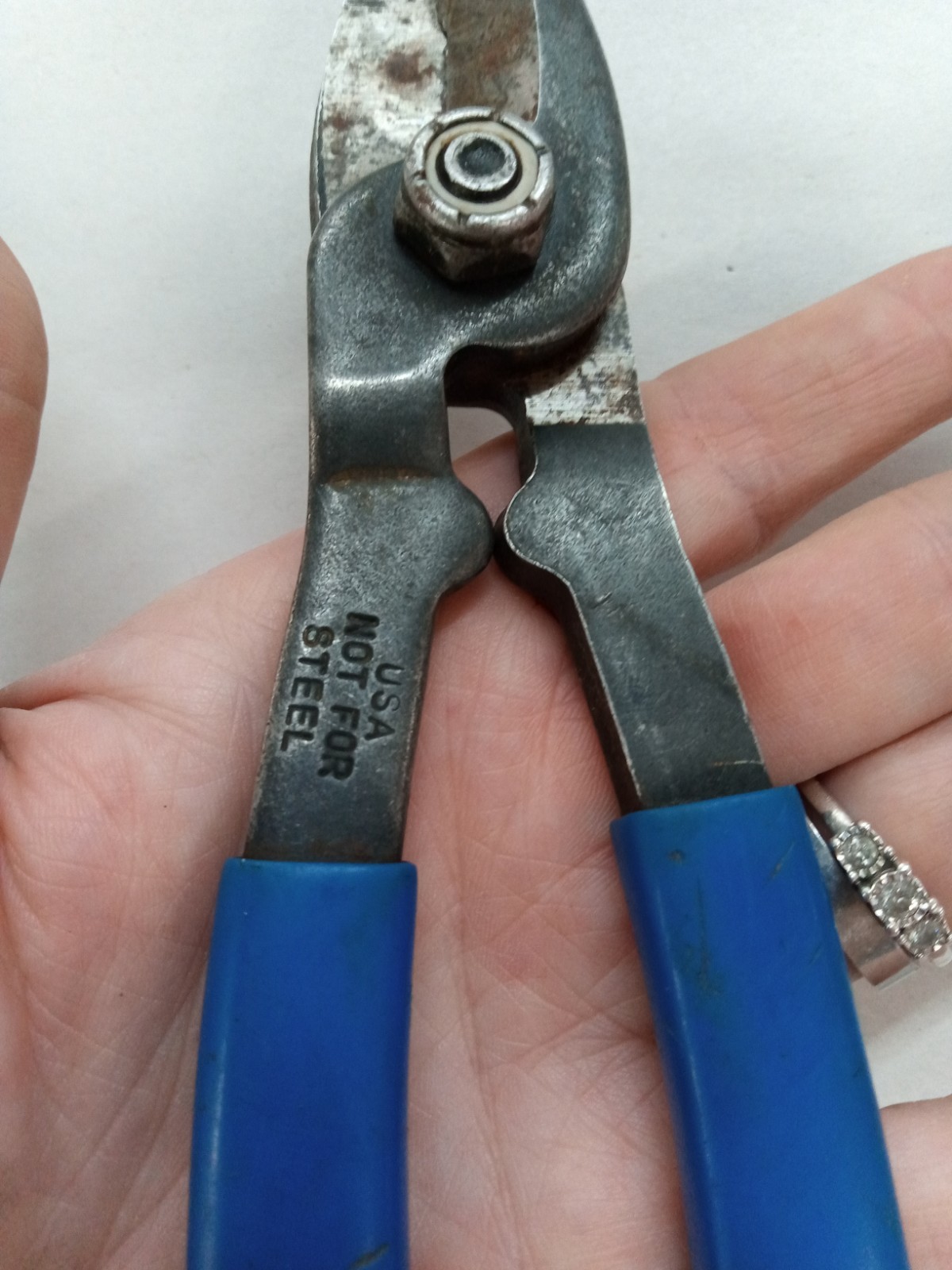 Vintage Blue-Point PWC80A Cable Cutters W/Blue Vinyl Covered Handles