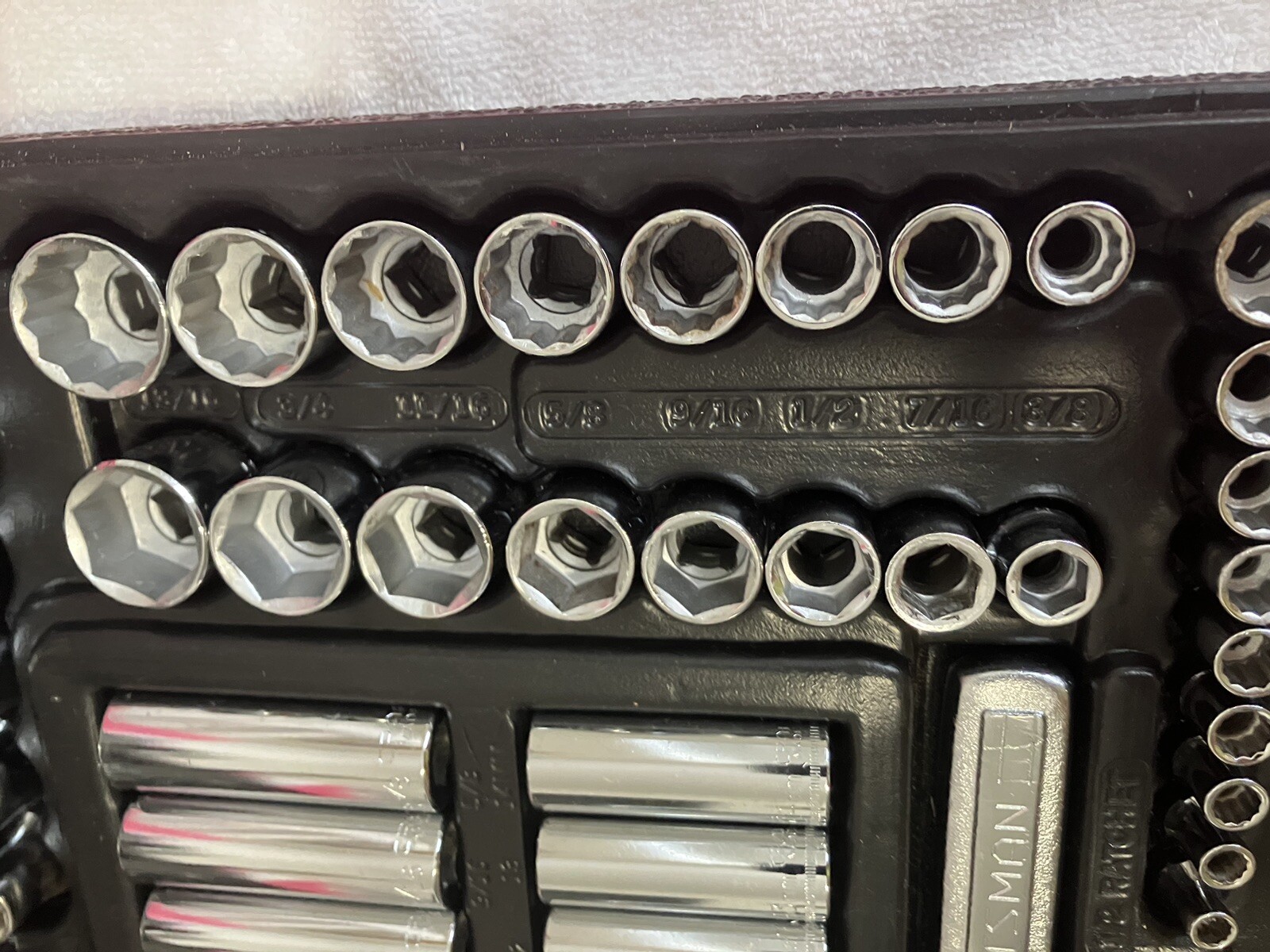 Vintage Craftsman 107pc Mechanics Tool Set USA USED SAE Metric 1/4” 3/8” 1/2” Dr