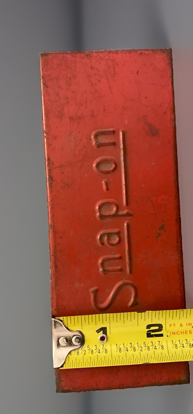 Vintage Snap On Tool Box Red Small Socket Rare Antique Early Font Free Ship!