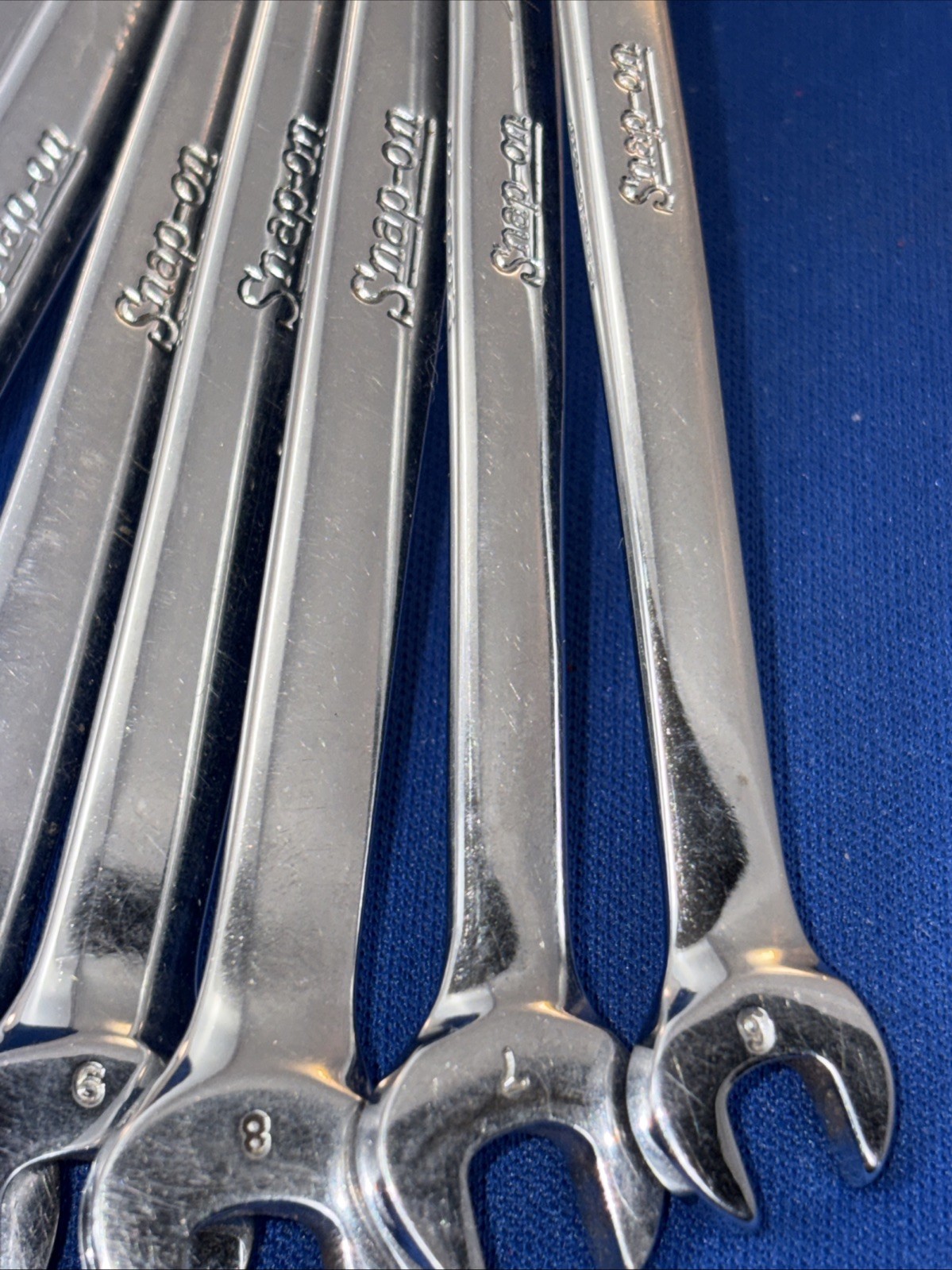 Snap On Tools USA 8pc OEXM 6mm-13mm Short Chrome Combination Wrench Set, 12 PT.