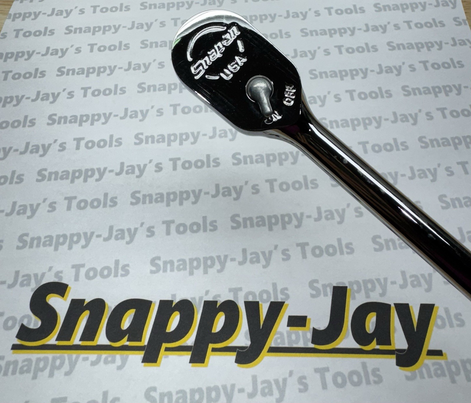 Snap-on Tools USA NEW 3/8″ Drive HIVIZ Soft Grip LONG Fixed Head Ratchet FHL80HV