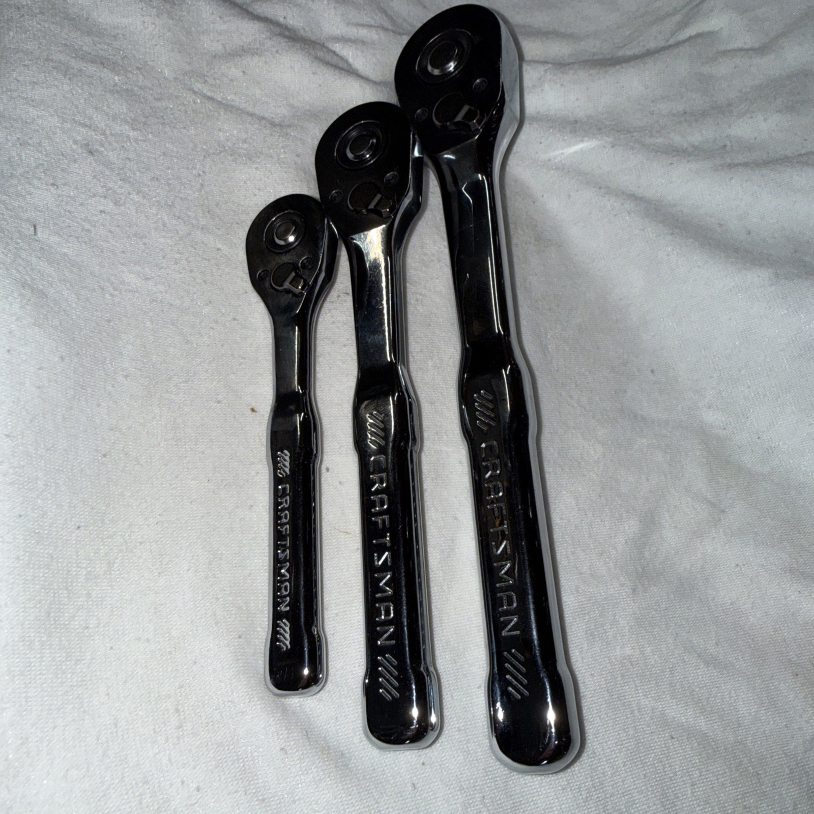 Craftsman Brand New Three-Piece Ratchet Set. 1/2”—3/8”—1/4” Nice Set, Nice Price