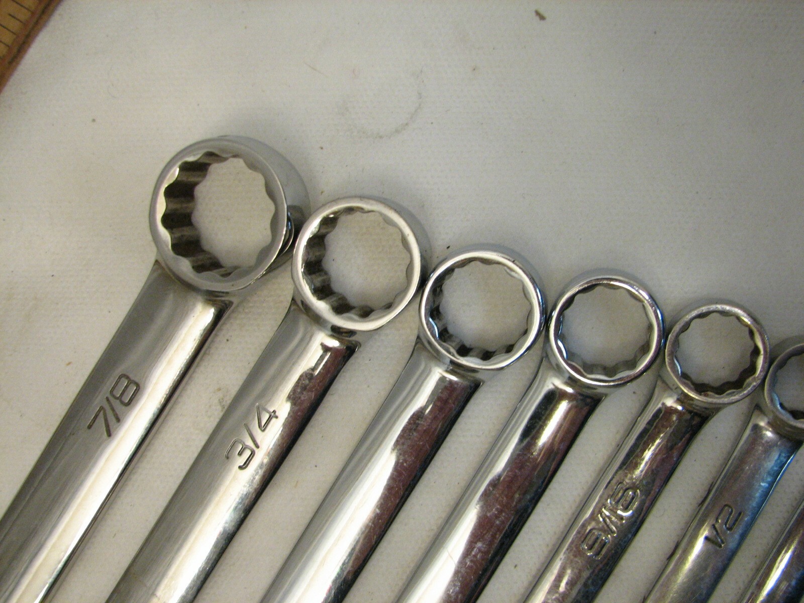Set 9 Snap-On Combination OEX SAE Wrenches 5/16 – 7/8″ OEXA OEXB Open Box End
