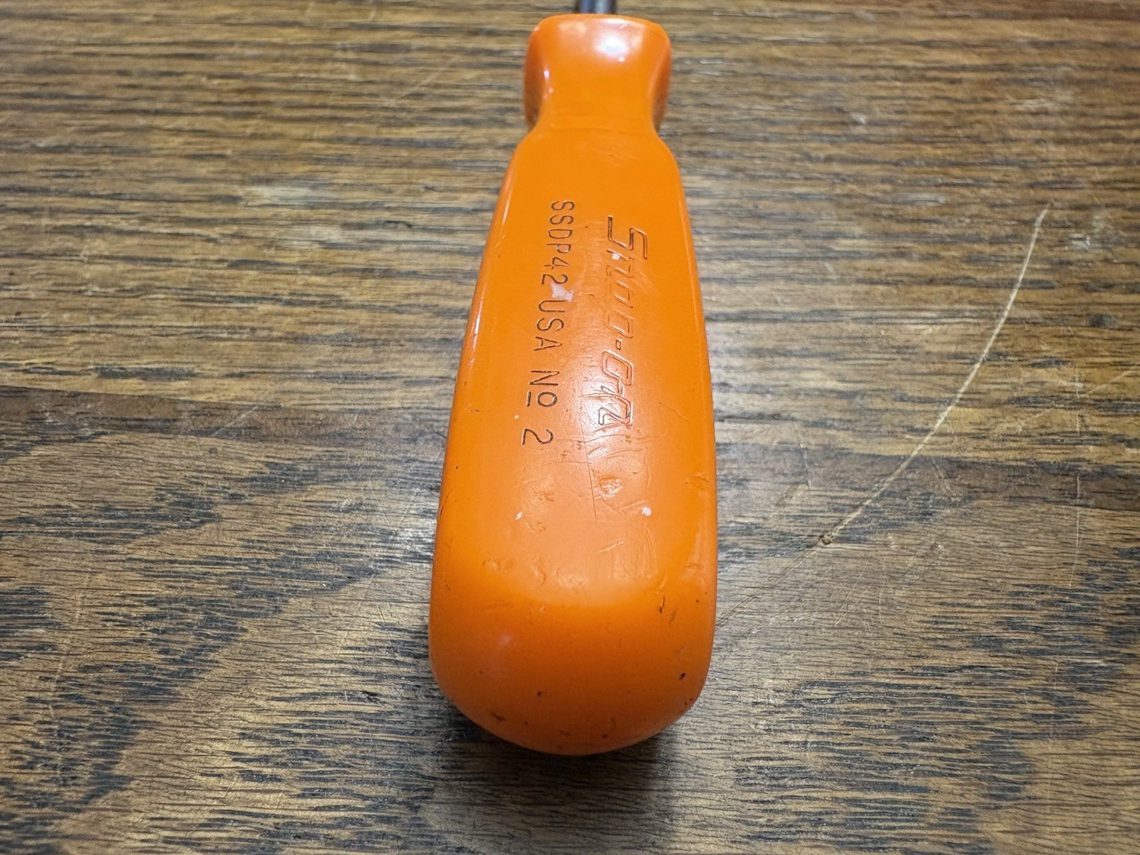 Vintage Snap-on Tools USA No. 2 SDDP42 Orange Handle Head Phillips Screwdriver