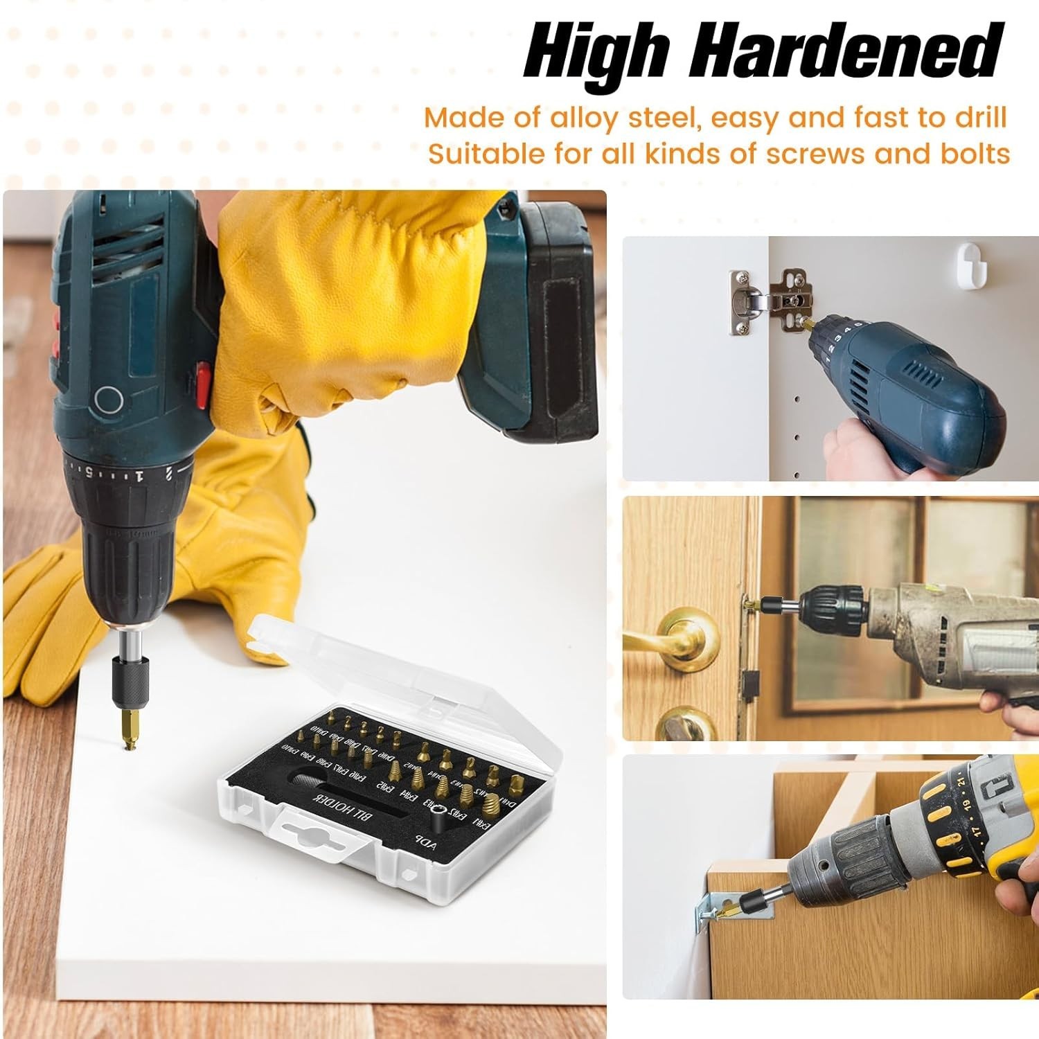 Damaged Screw Remover Set, 22 PCS – Magnetic Bit Holder