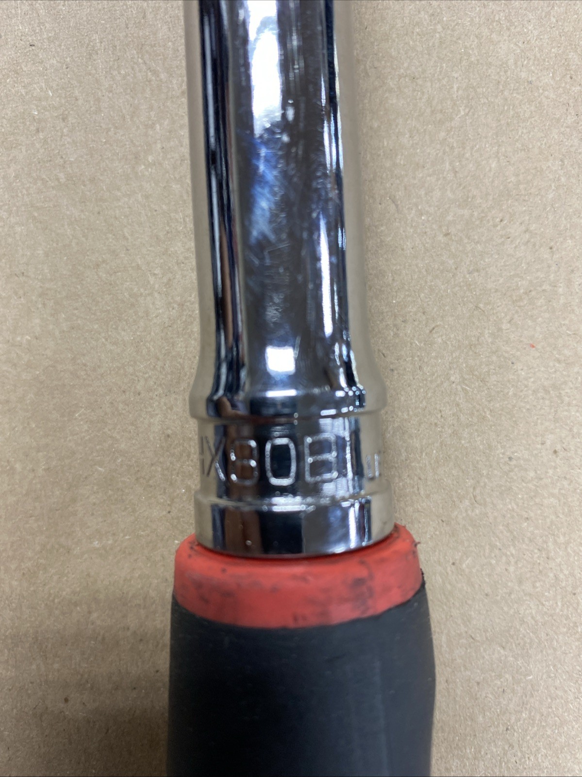 Snap-on SHX80B Locking Flex Head Ratchet 1/2″ Drive Red Soft Grip