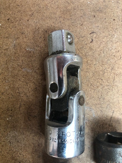 2 PROTO Professional 5470 1/2” Drive Universal Swivel Sockets and 1/2 to 3/8