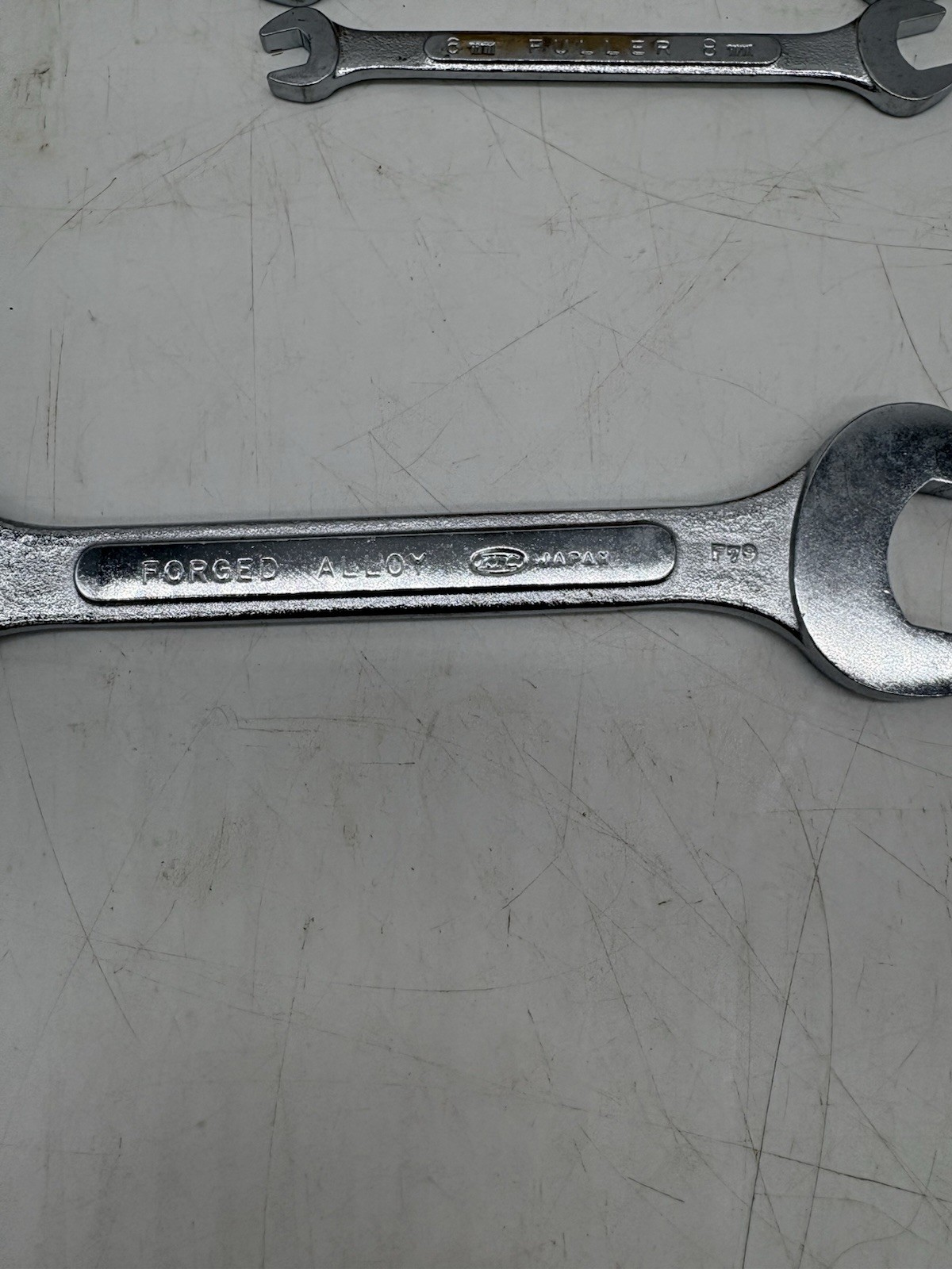 Vintage FULLER Metric Open End Wrench Set 6mm -19mm w/Storage Pouch Wrenches