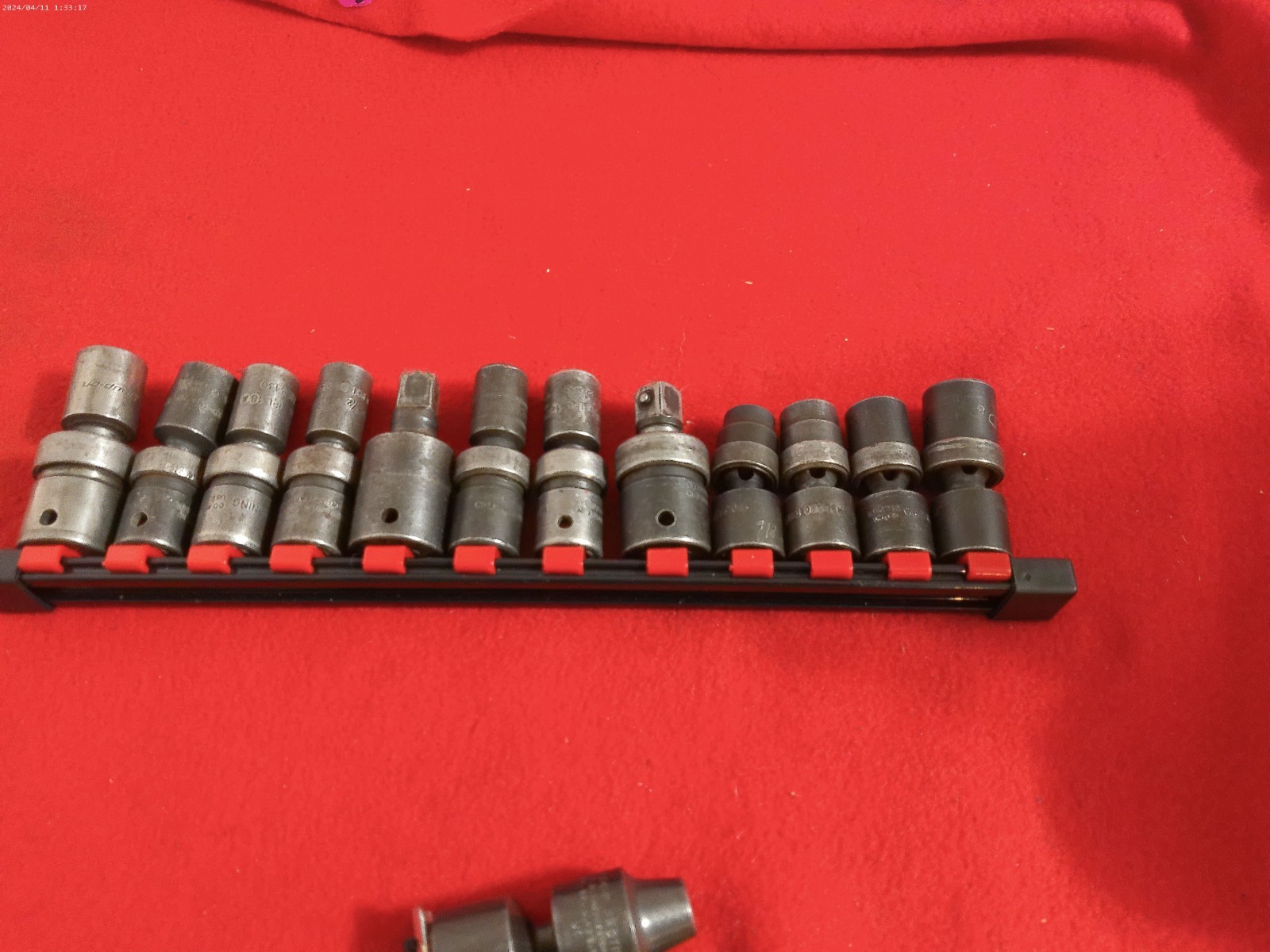 Snap-On IPF 12 Piece Shallow Impact Swivel Socket Set, 1/2” Drive 6-P – READ!