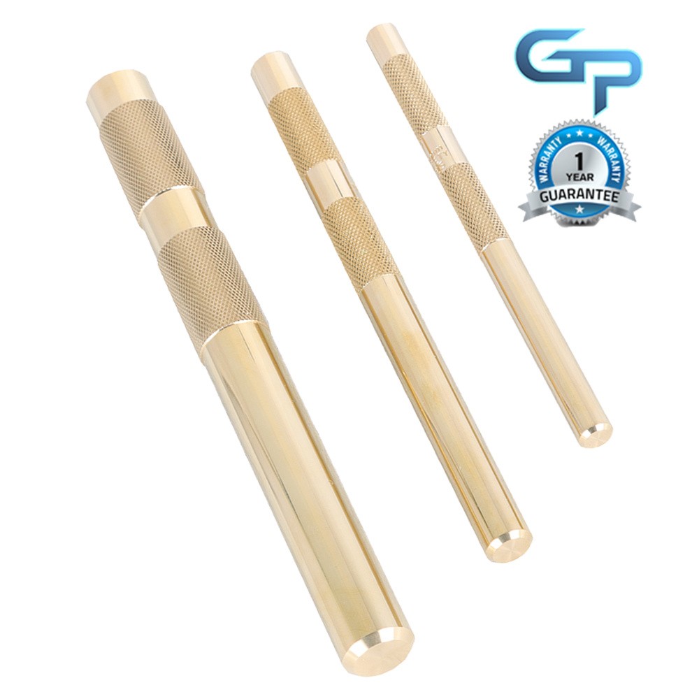 61360 3 Piece Brass Drift Punch Set Tools 3/8″ 1/2″ 3/4″