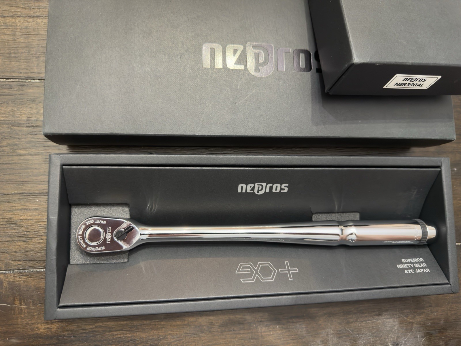 KTC Nepros NBR390AL 3/8″ Drive 14″ Long 90-Tooth Quick Release Ratchet