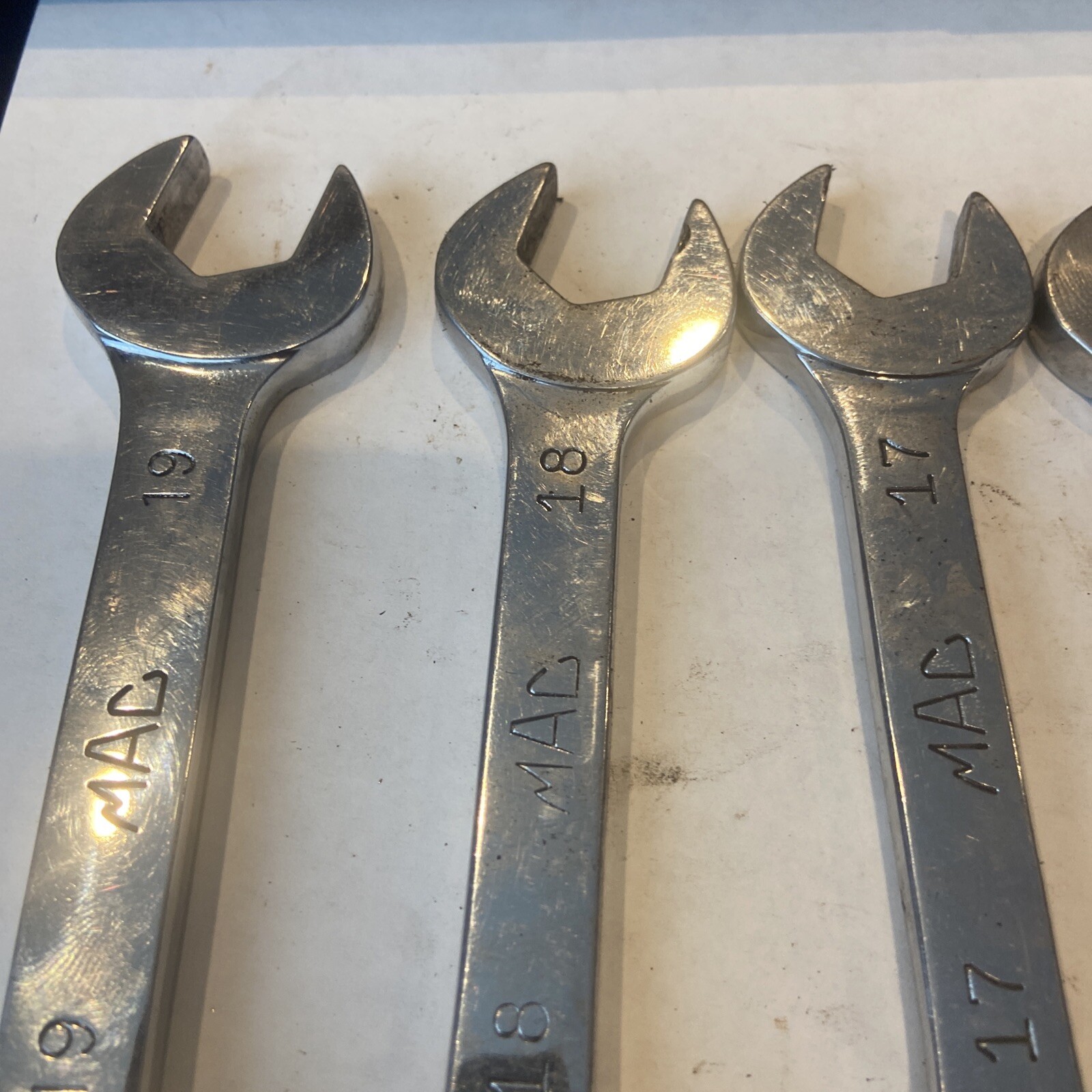 MAC TOOLS METRIC 12-POINT SHORT COMBINATION WRENCH SET 8pcs 12mm Thru 19mm