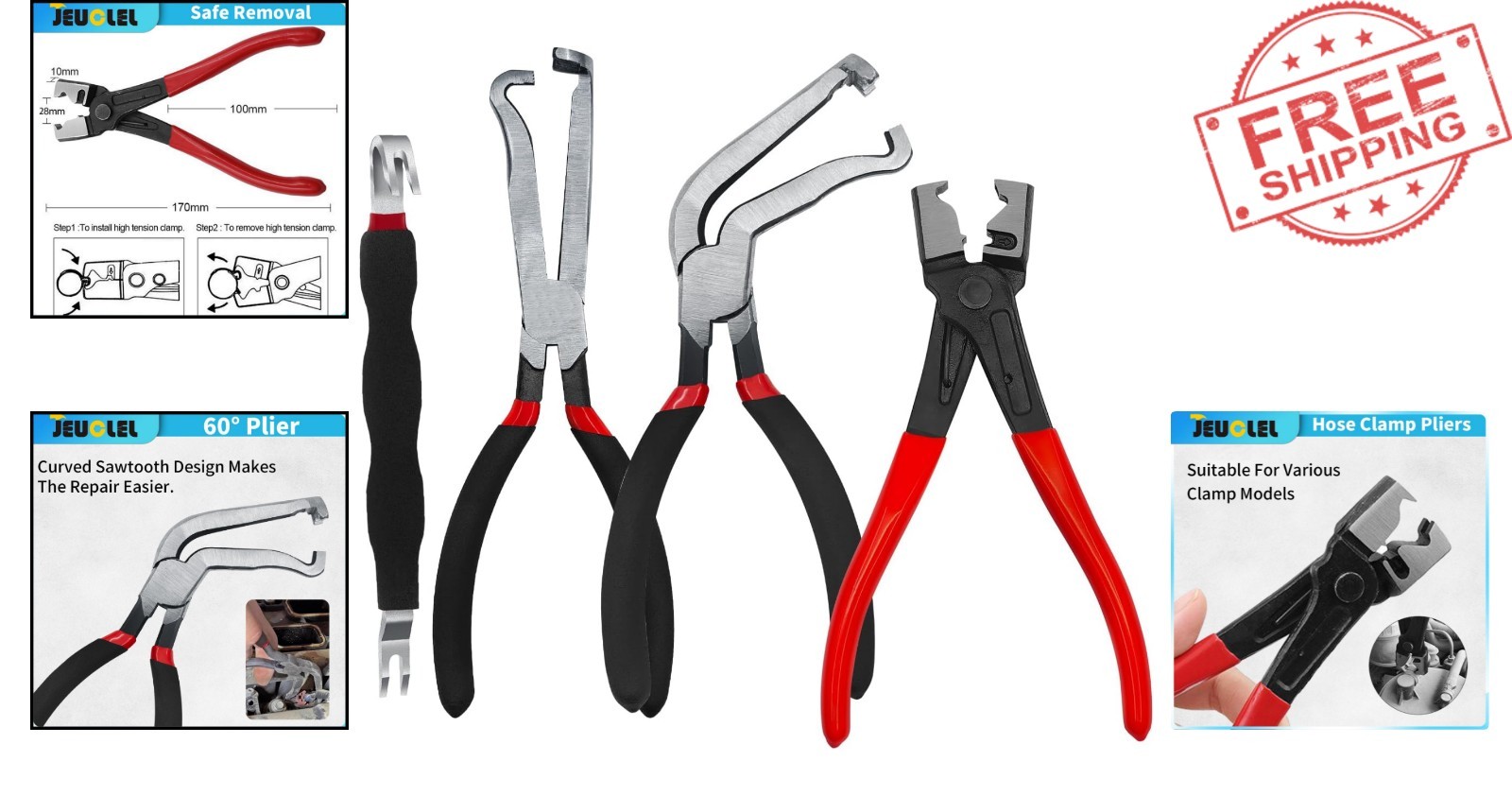 High-Carbon Steel Electrical Disconnect Pliers Kit – Damage-Free Removal