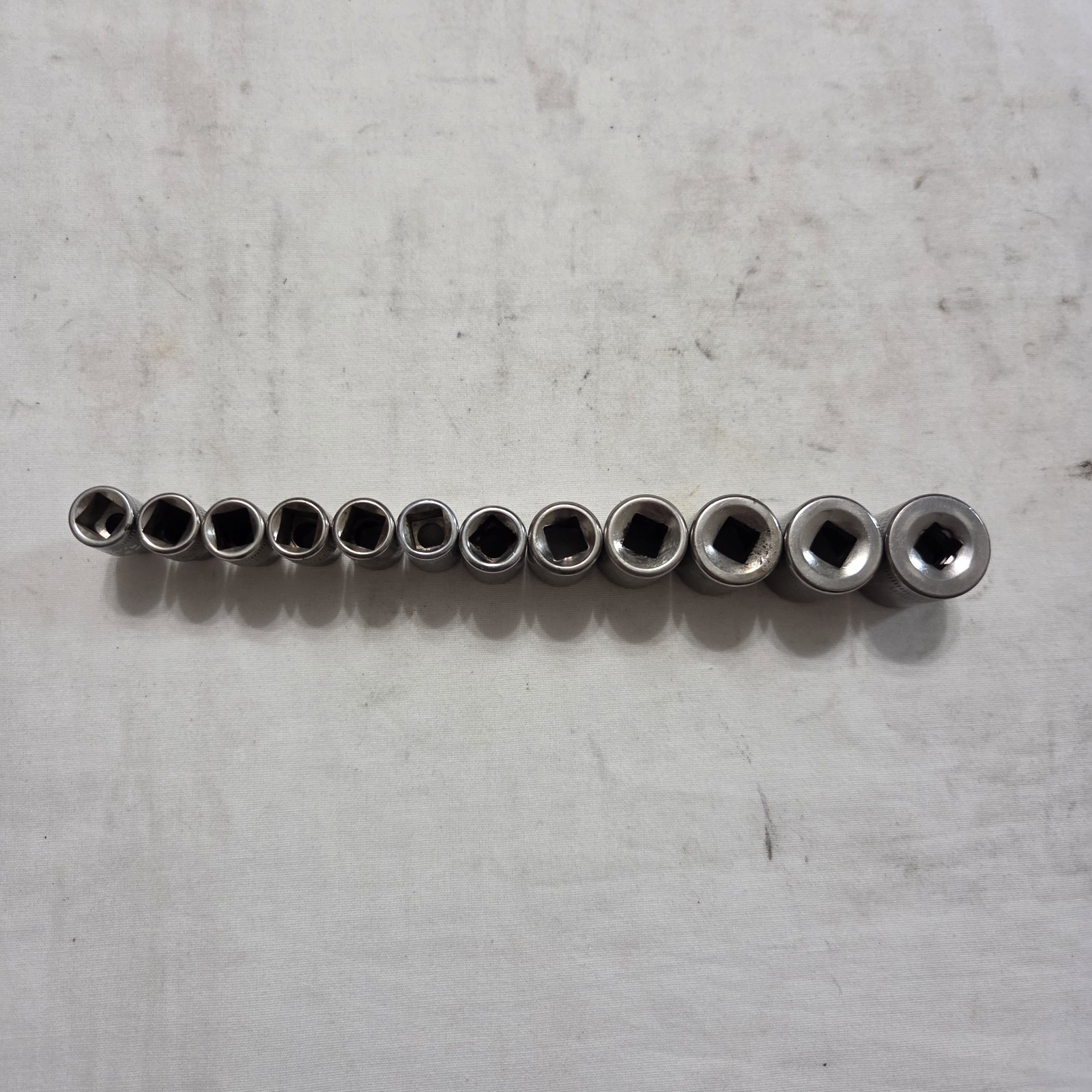 Craftsman 11pc Metric 4mm-14mm 6Pt Shallow Socket Set 1/4″ Dr G,G1,G2 Series USA