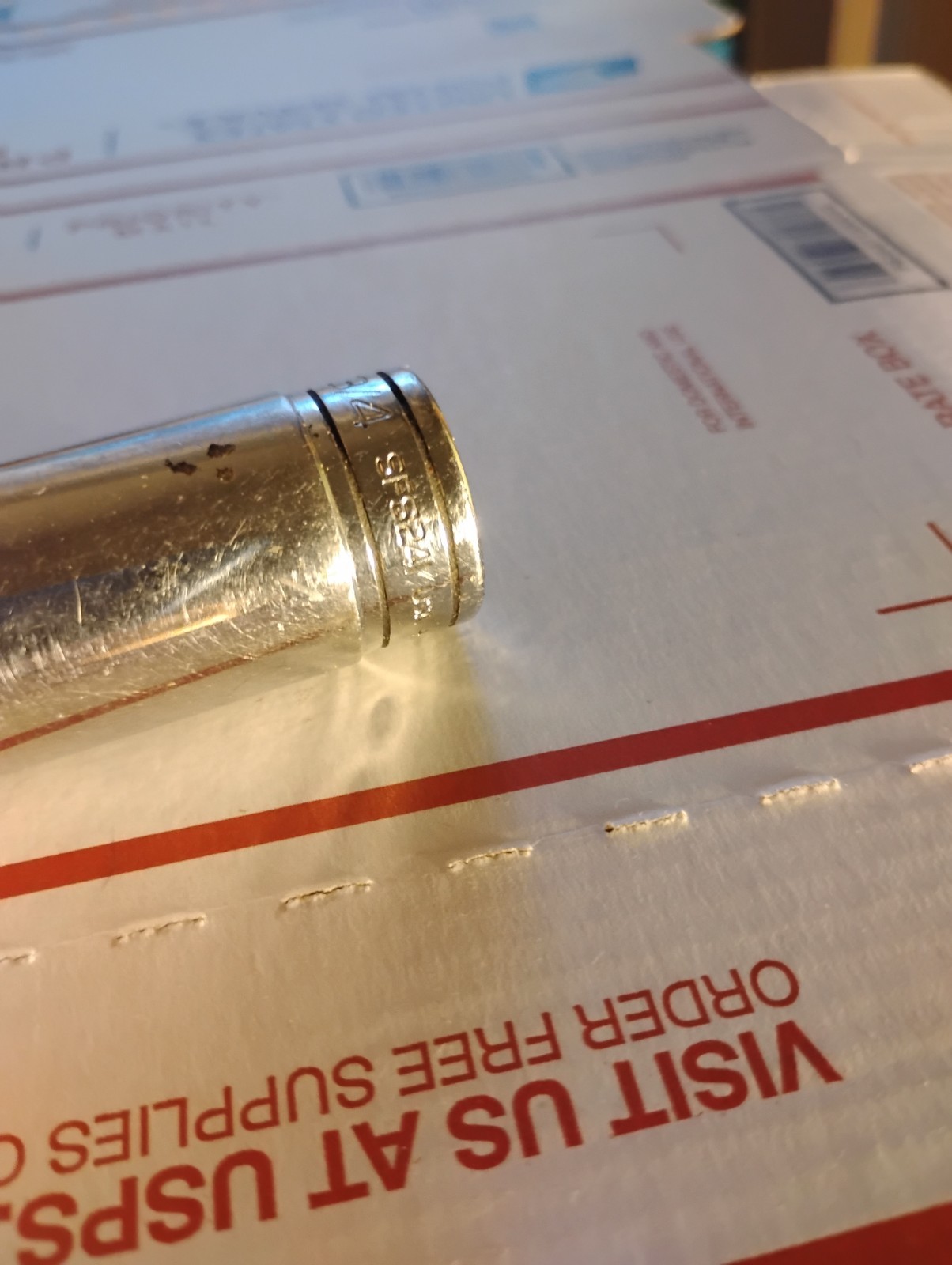 Snap On 3/8″ Drive 3/4″ 6PT SAE Deep Chrome Socket USA SFS241 Pre-Owned