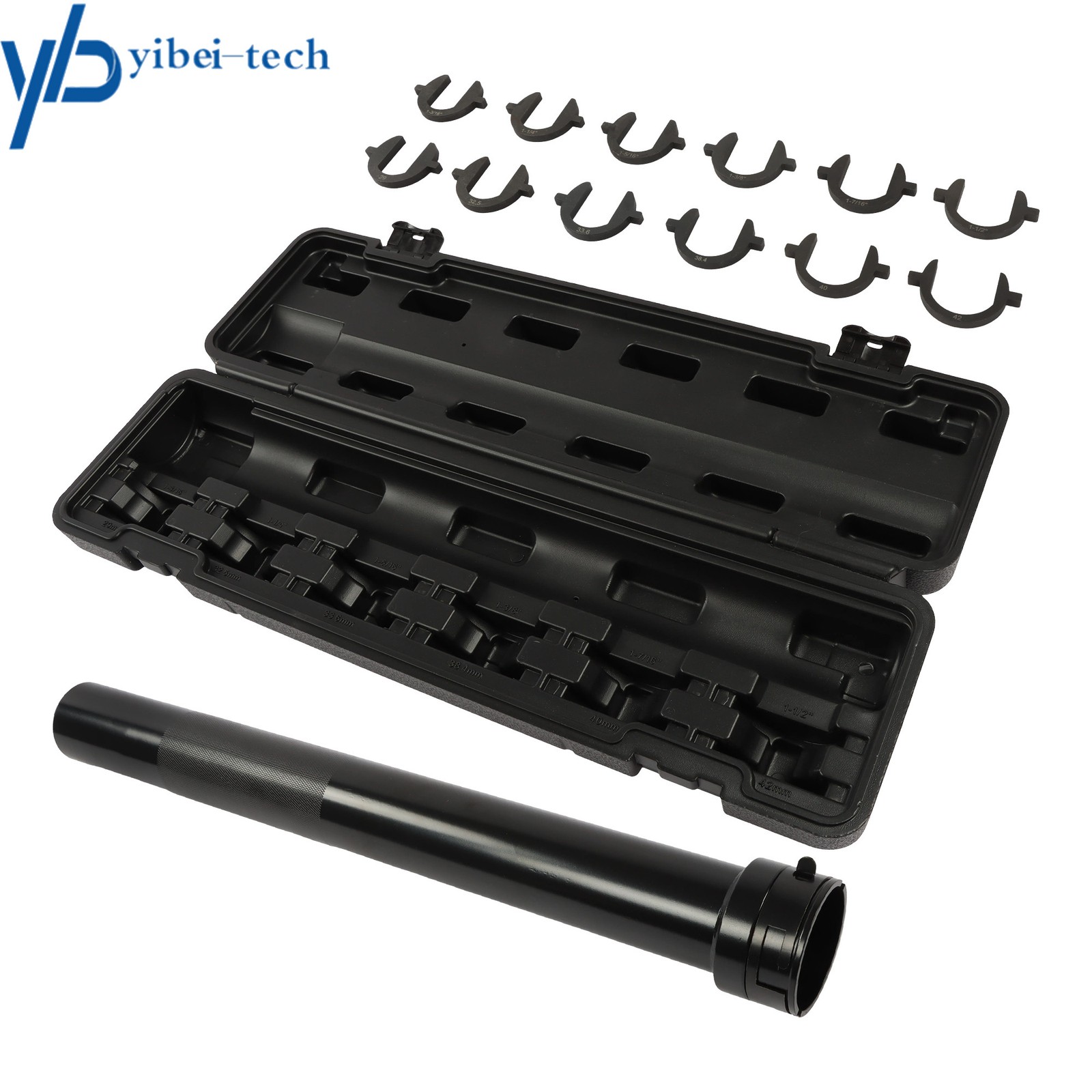 13PCS Inner Tie Rod Removal Installation Tool Set with 12 SAE & Metric Adaptors