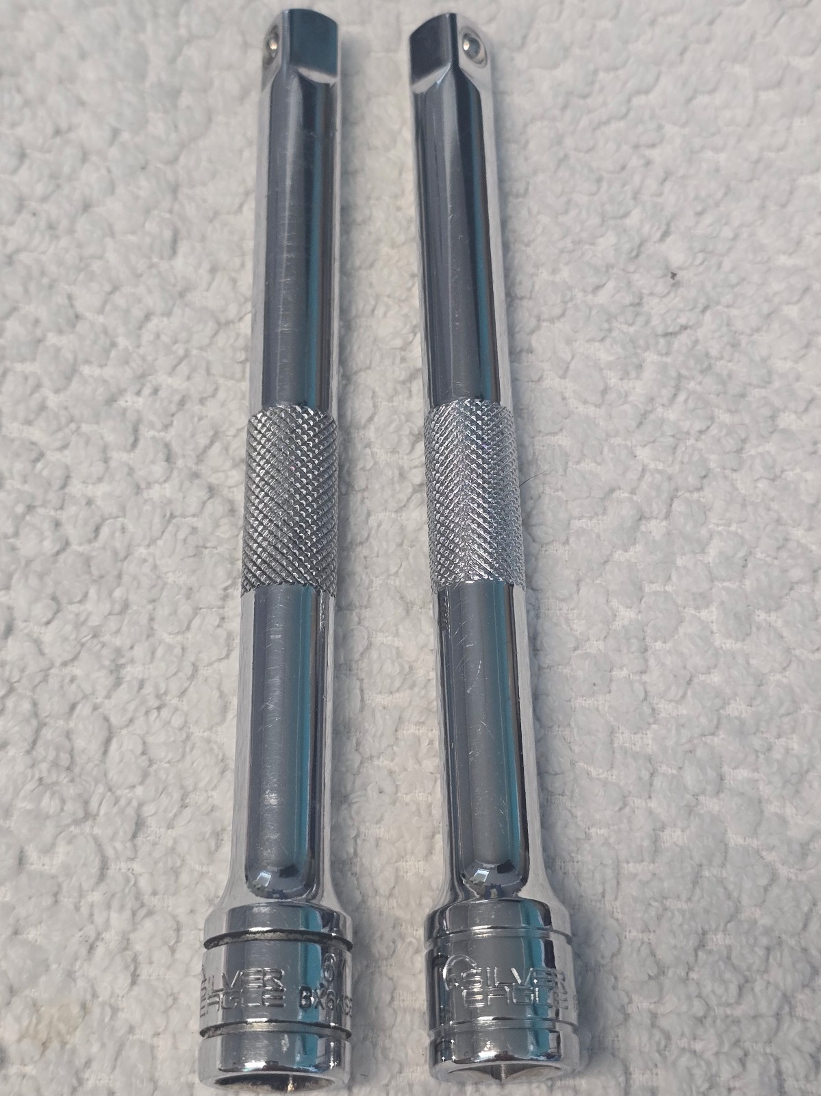 2pk Matco Tools Silver Eagle 3/8″ Drive 6″ Knurled Extension SAE 4 Point BX6KSE